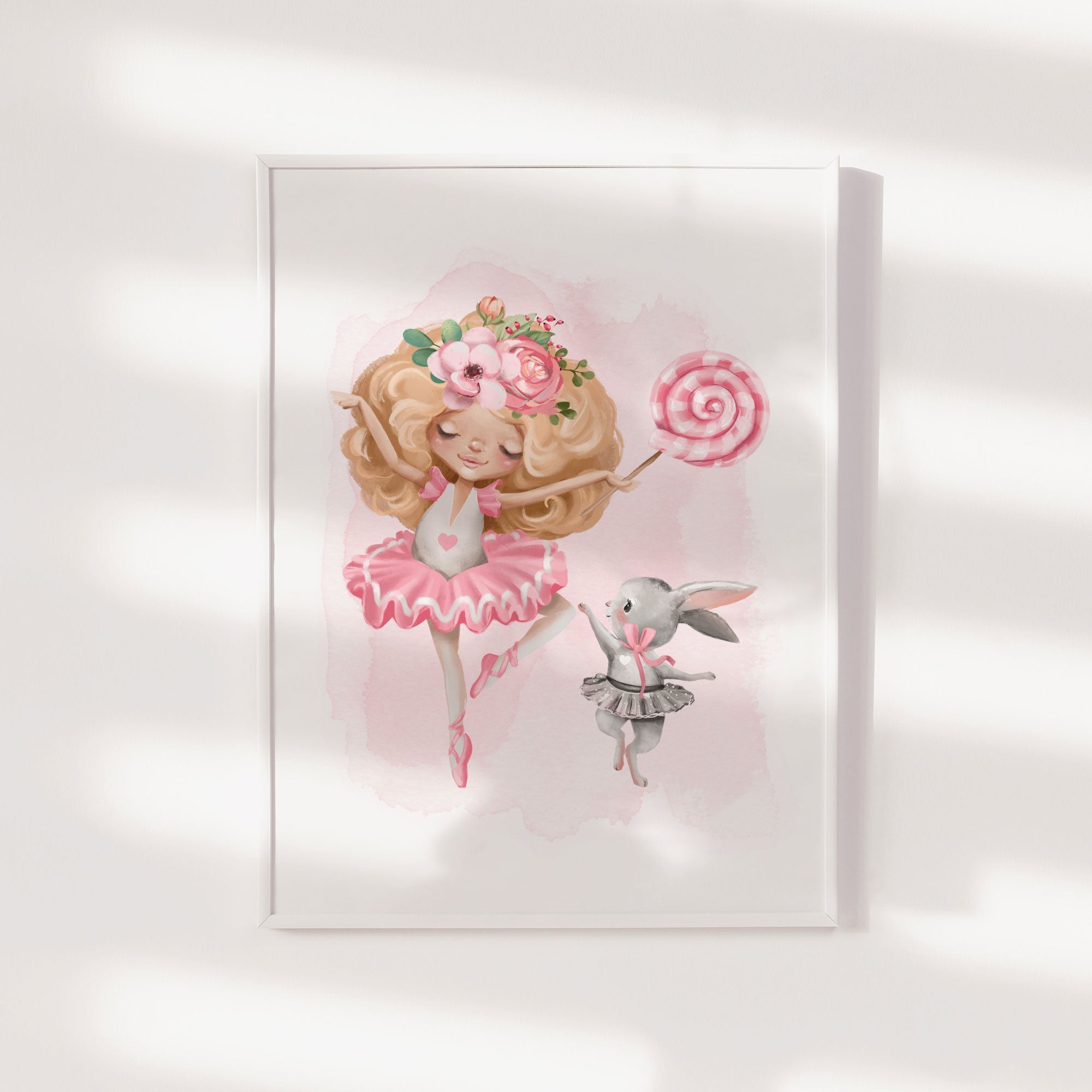 Ballerina & Bunny Print