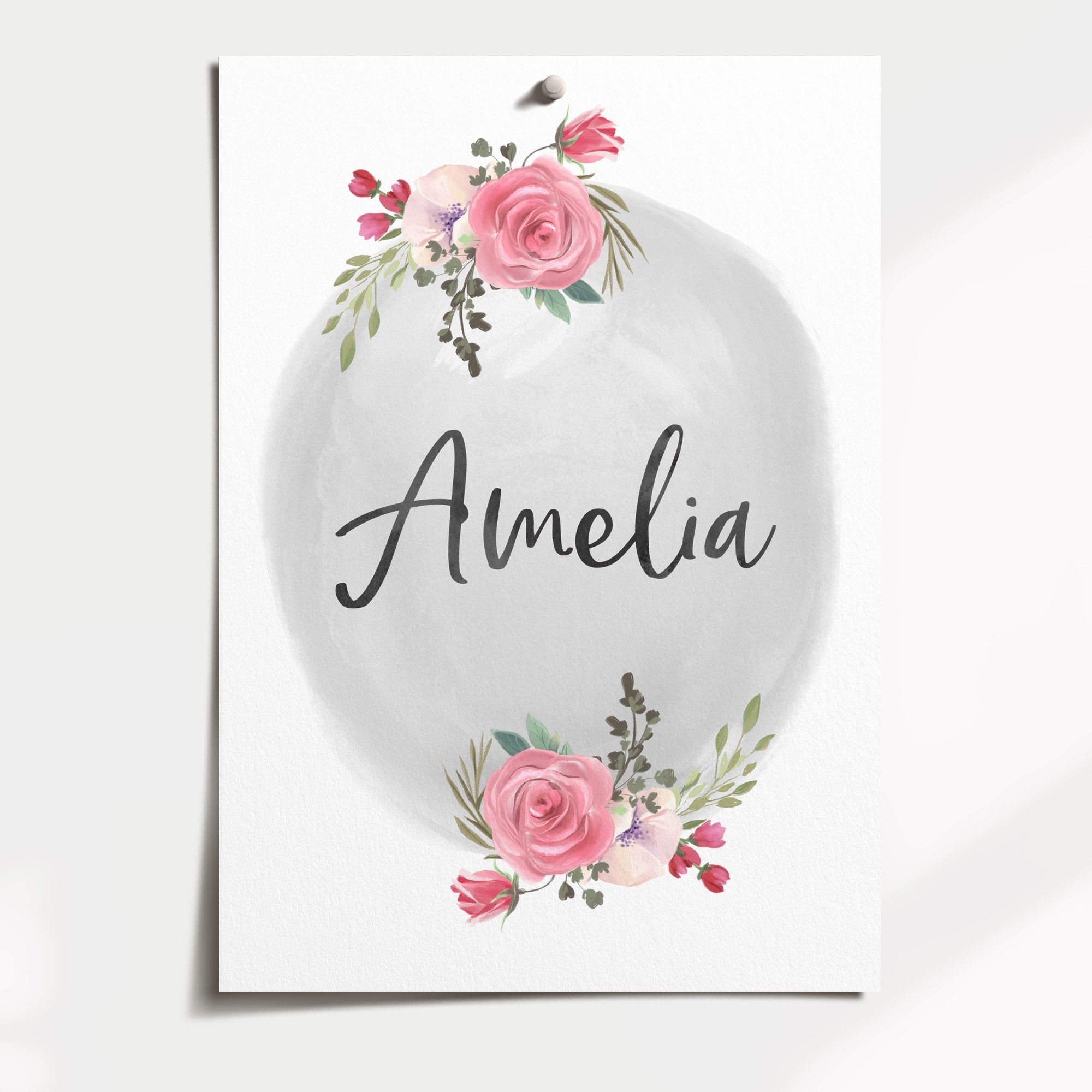Ballerina Flamingos & Name Print