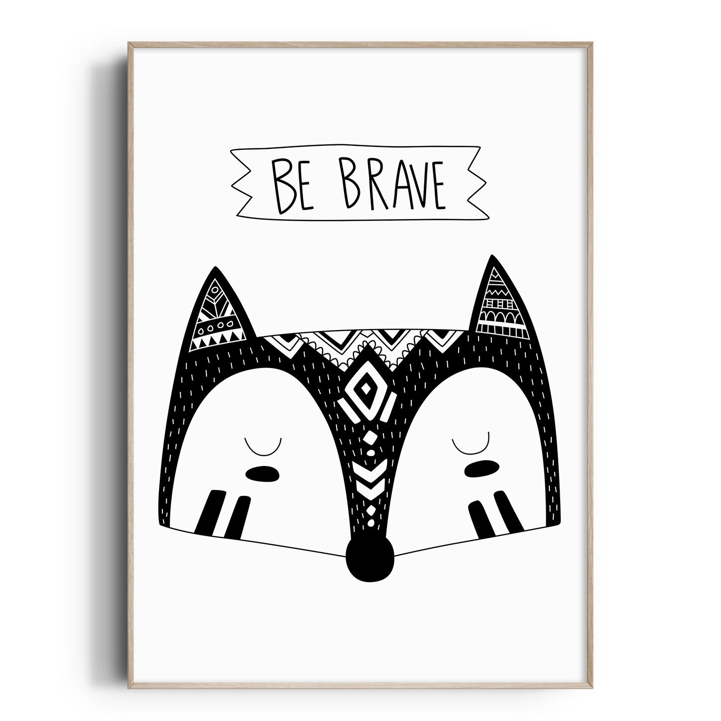 Be Brave Tribal Fox Print