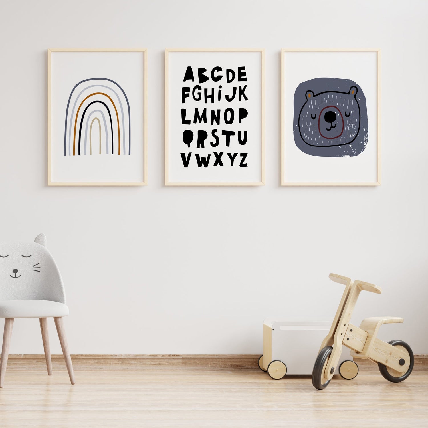 Bear, Alphabet & Rainbow Prints