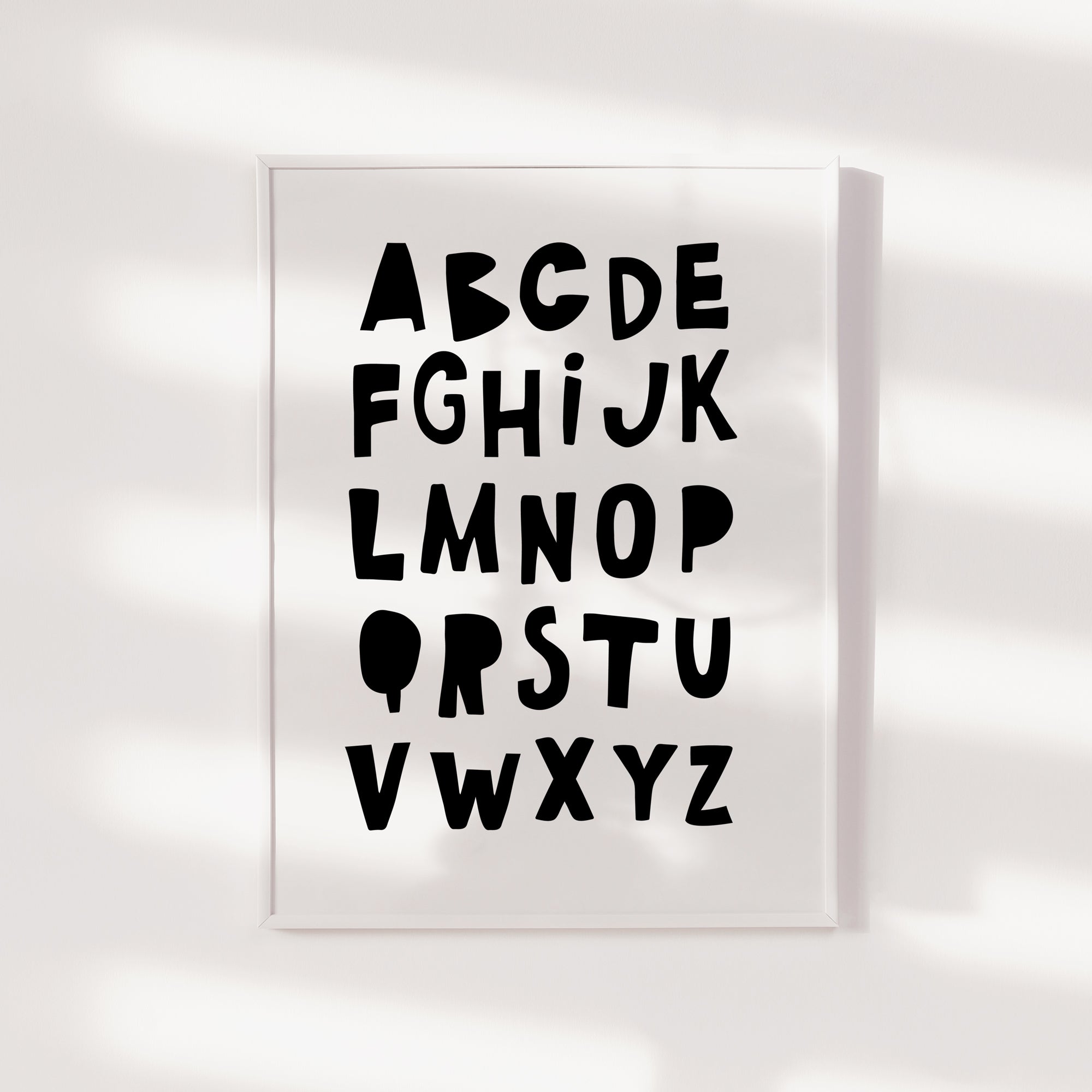Black Alphabet Print