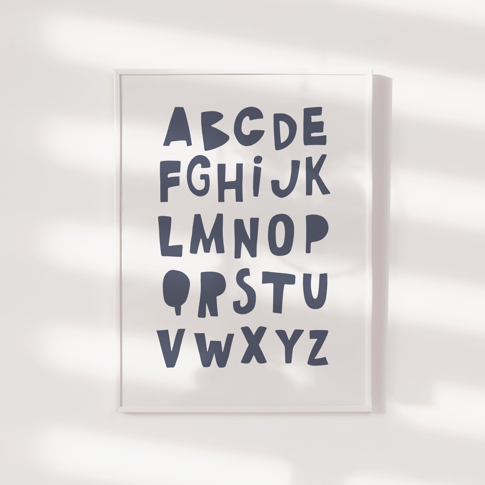 Blue Alphabet Print
