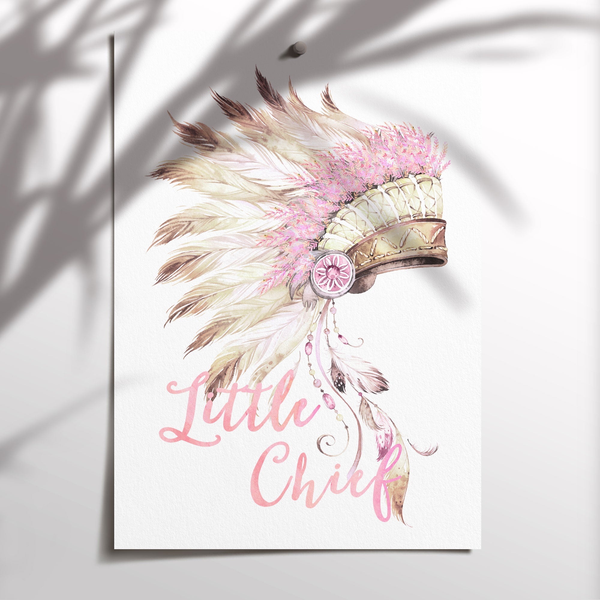 Boho Tribal Headdress Print