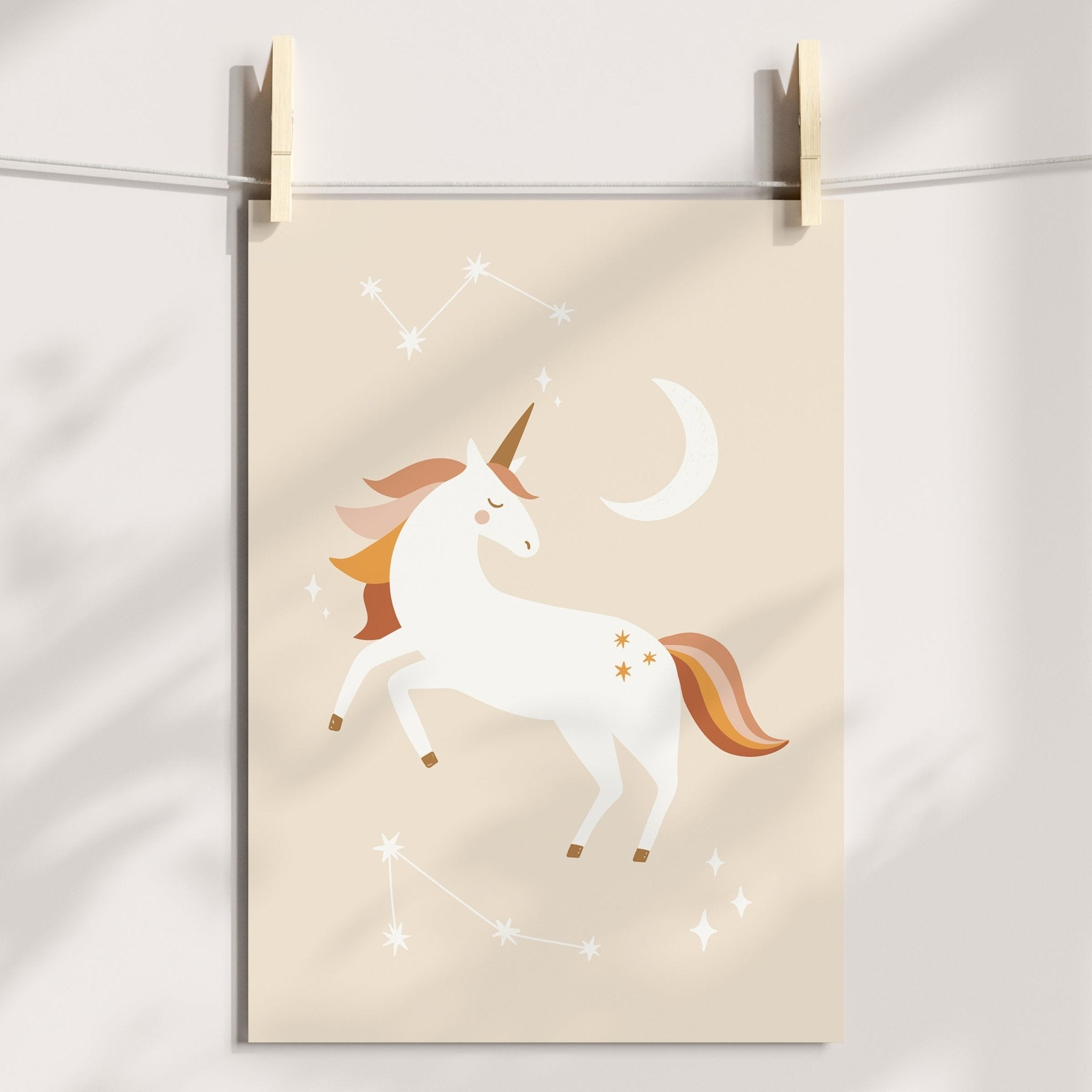 Boho Unicorn, Rainbow & Cloud Prints