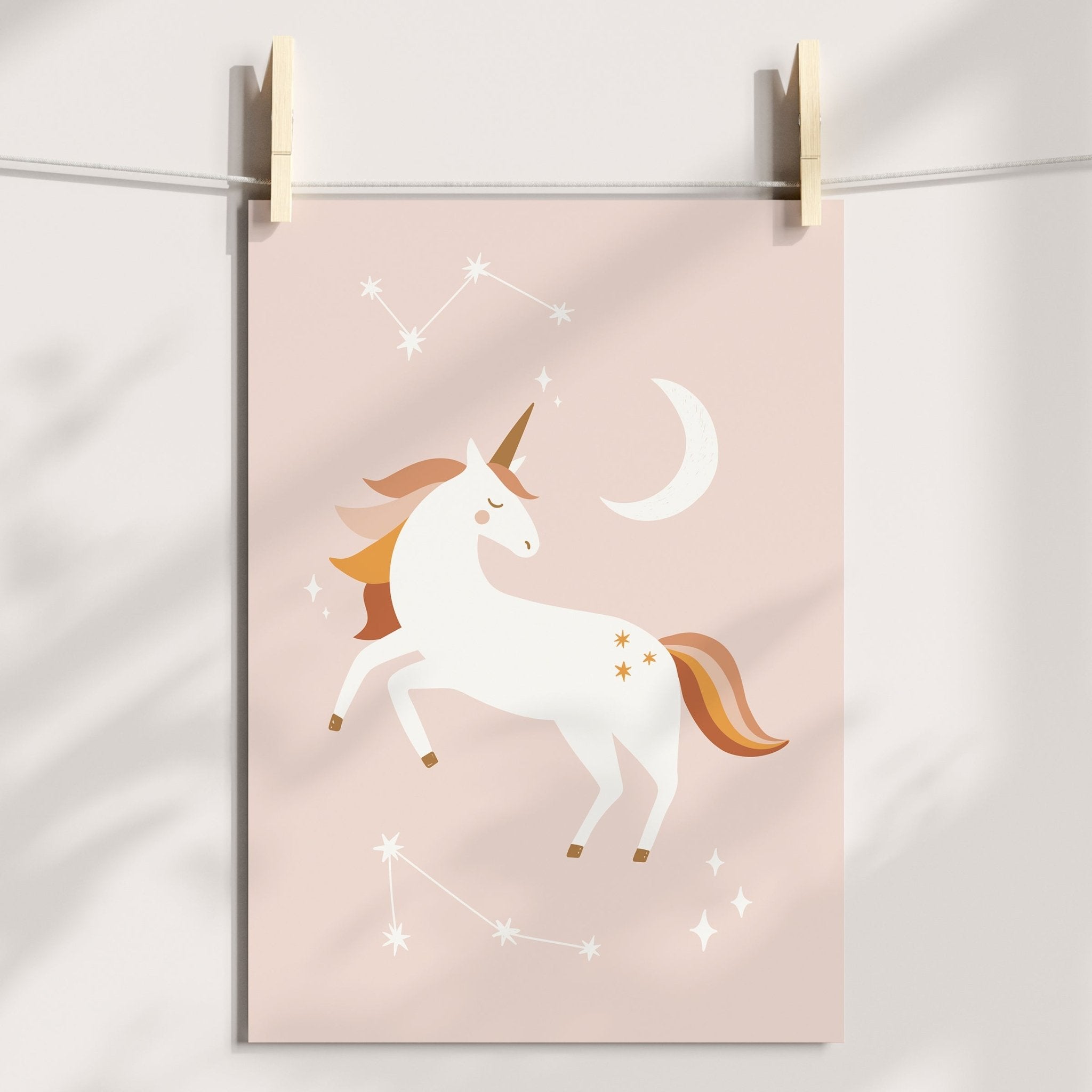Boho Unicorn, Rainbow & Cloud Prints