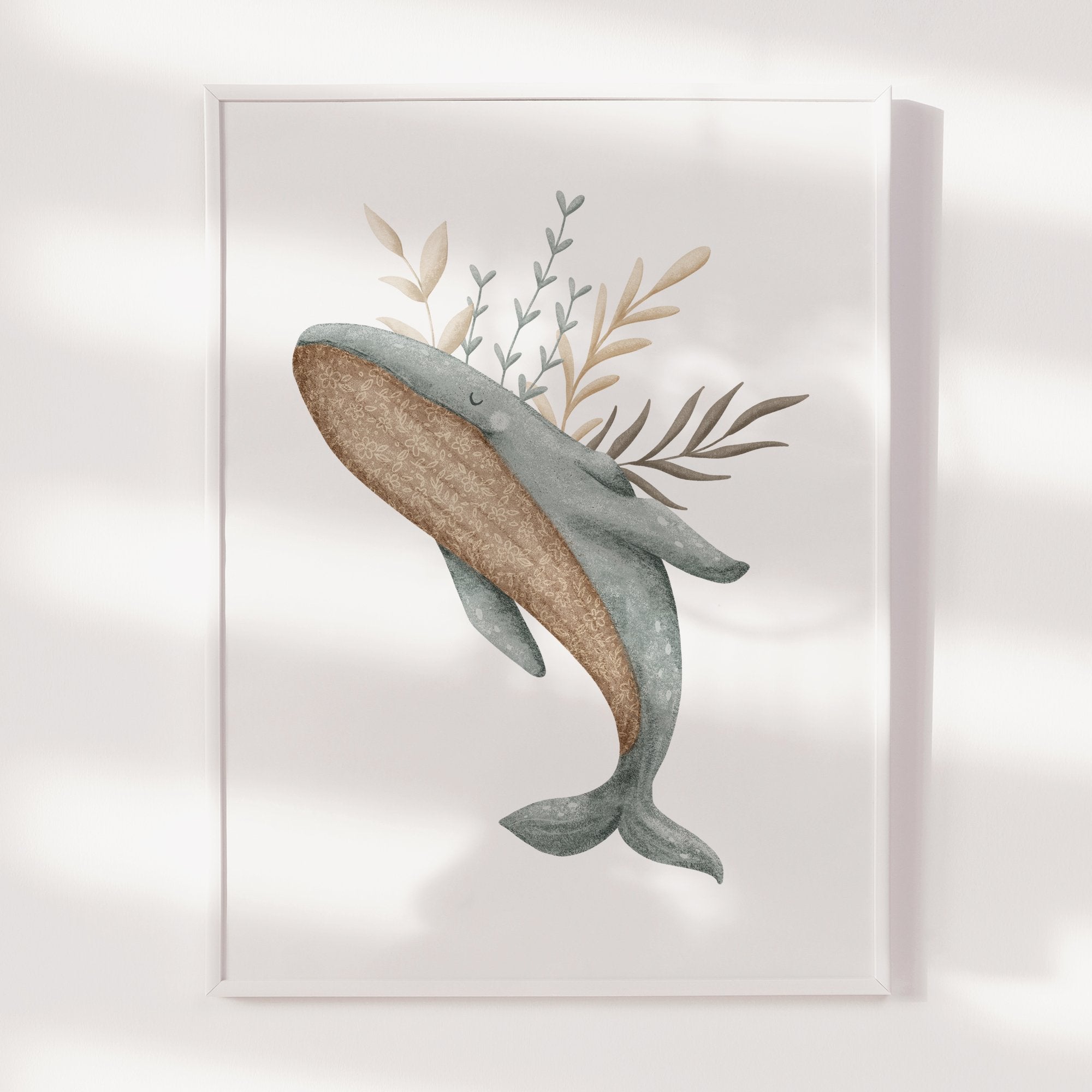 Boho Whale Print
