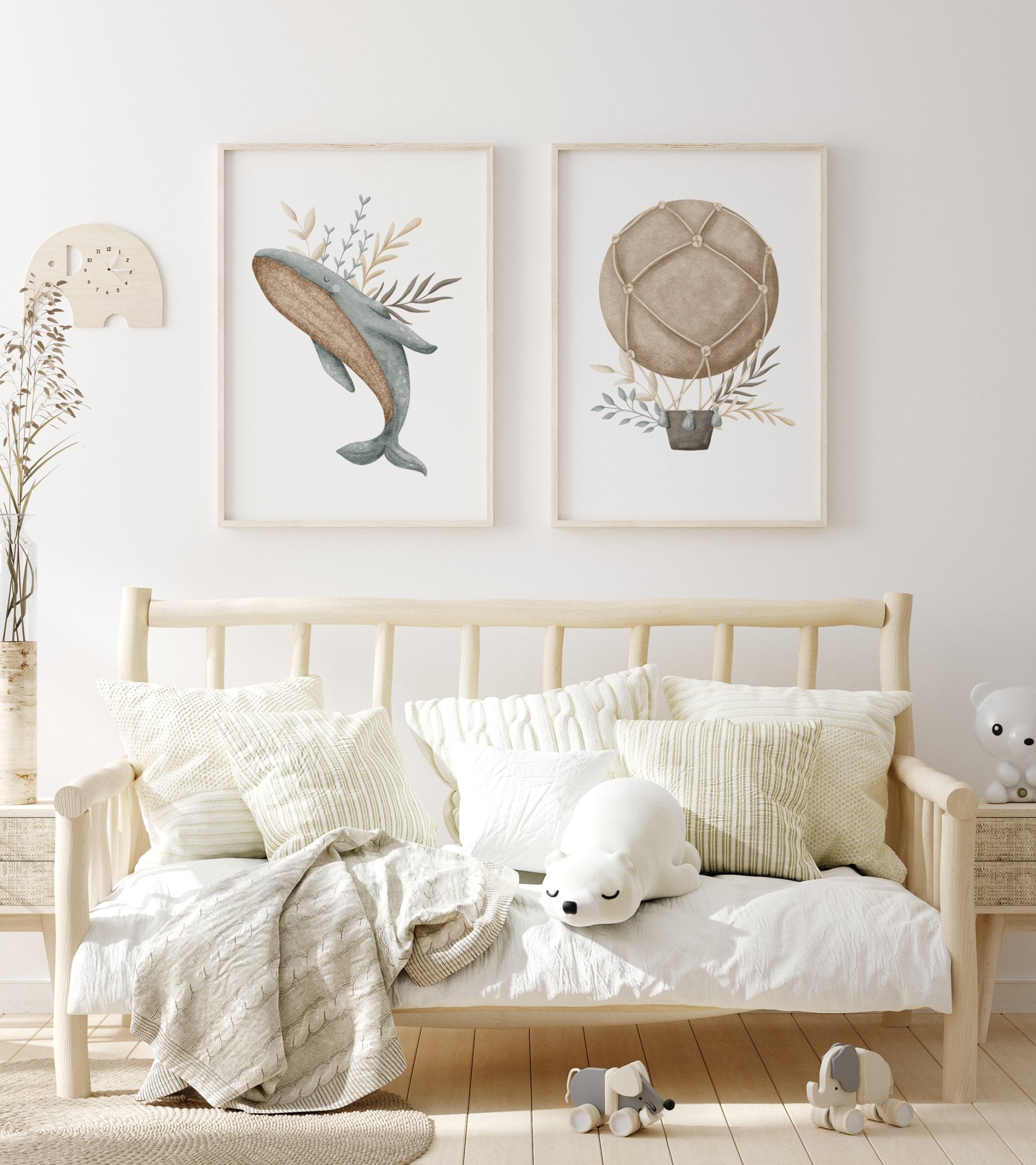 Boho Whale Print