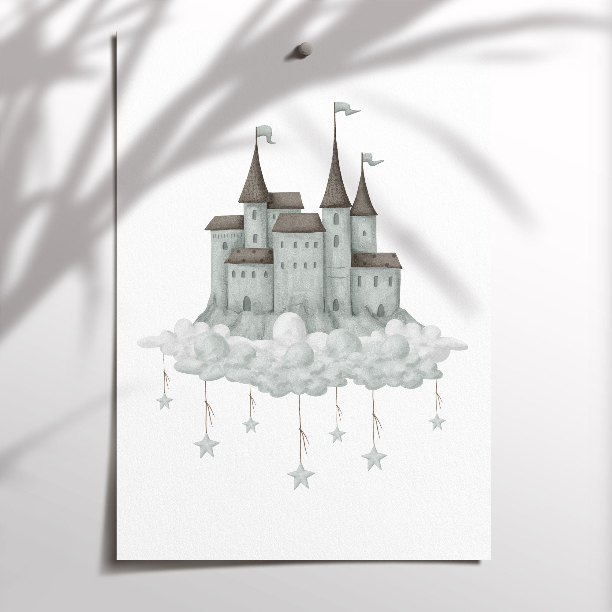 Castle, Hot Air Balloon & Name Print