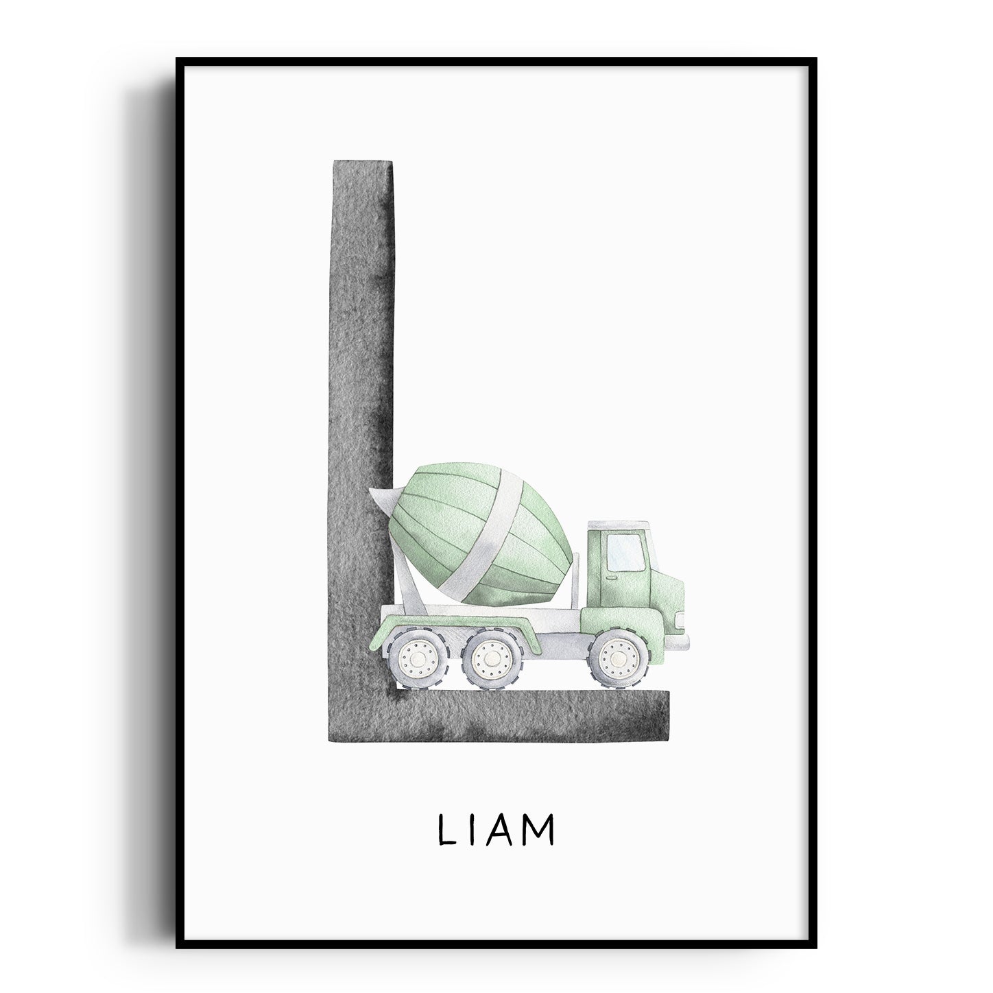 Cement Truck Name Print