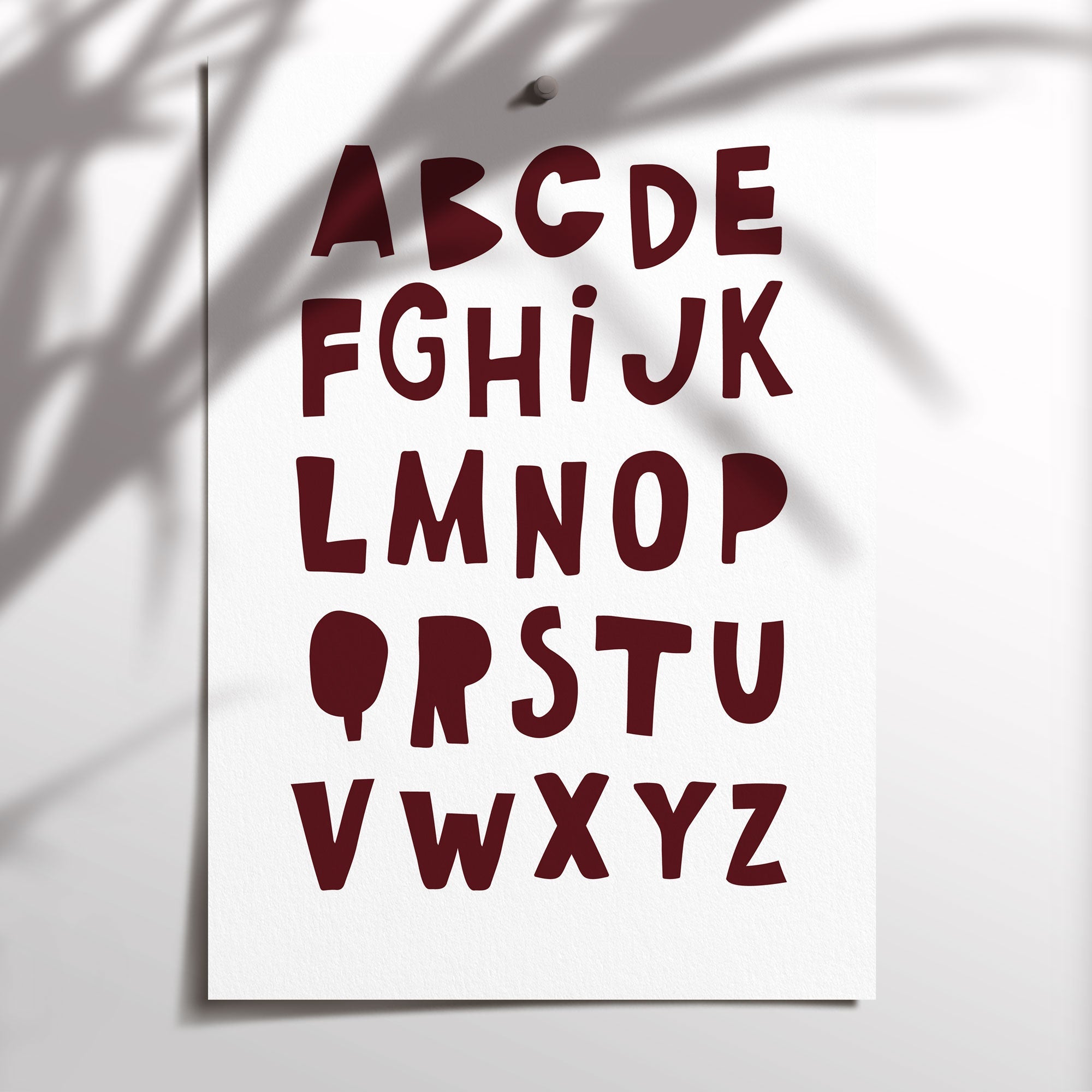 Claret Alphabet Print
