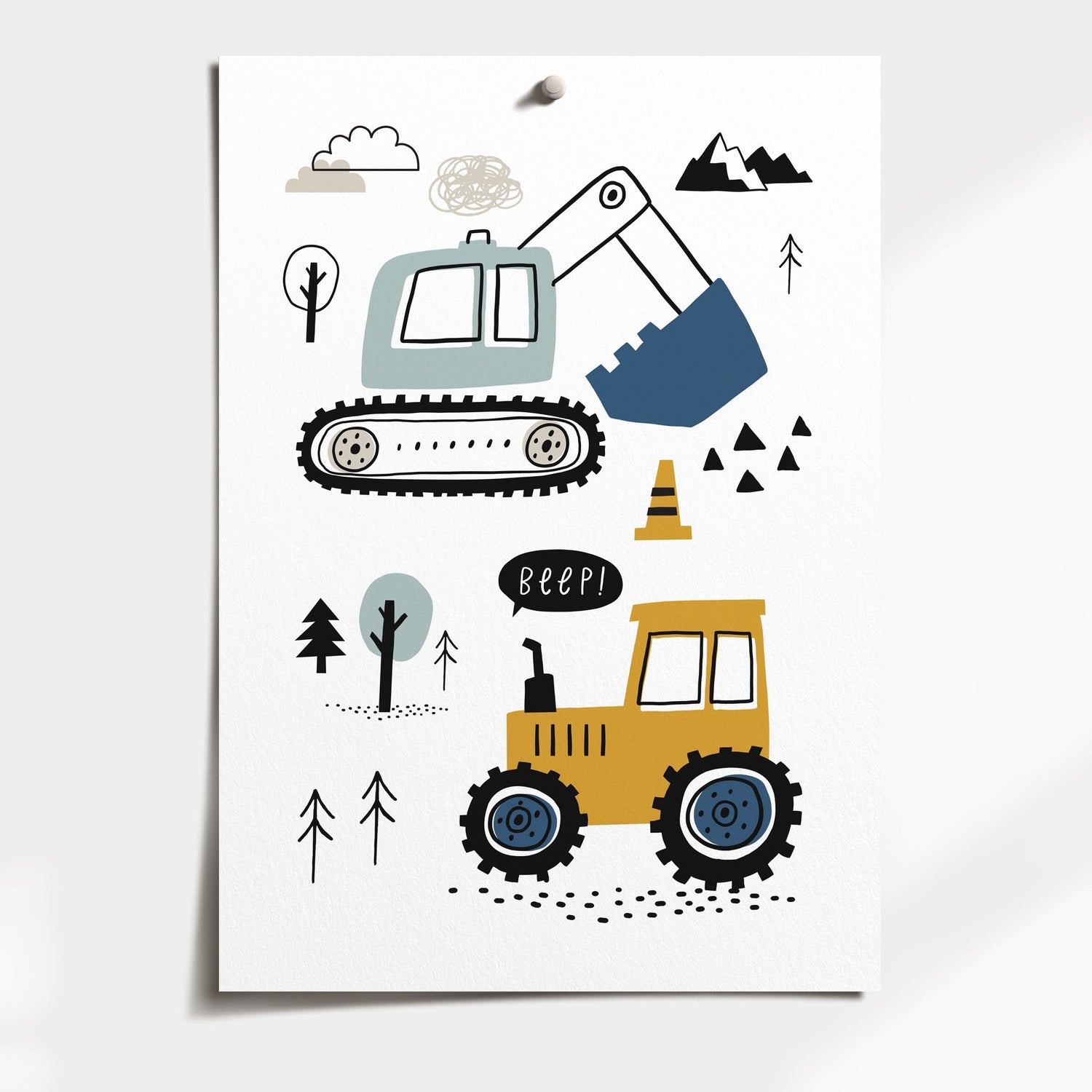 Construction Vehicles & Play Prints