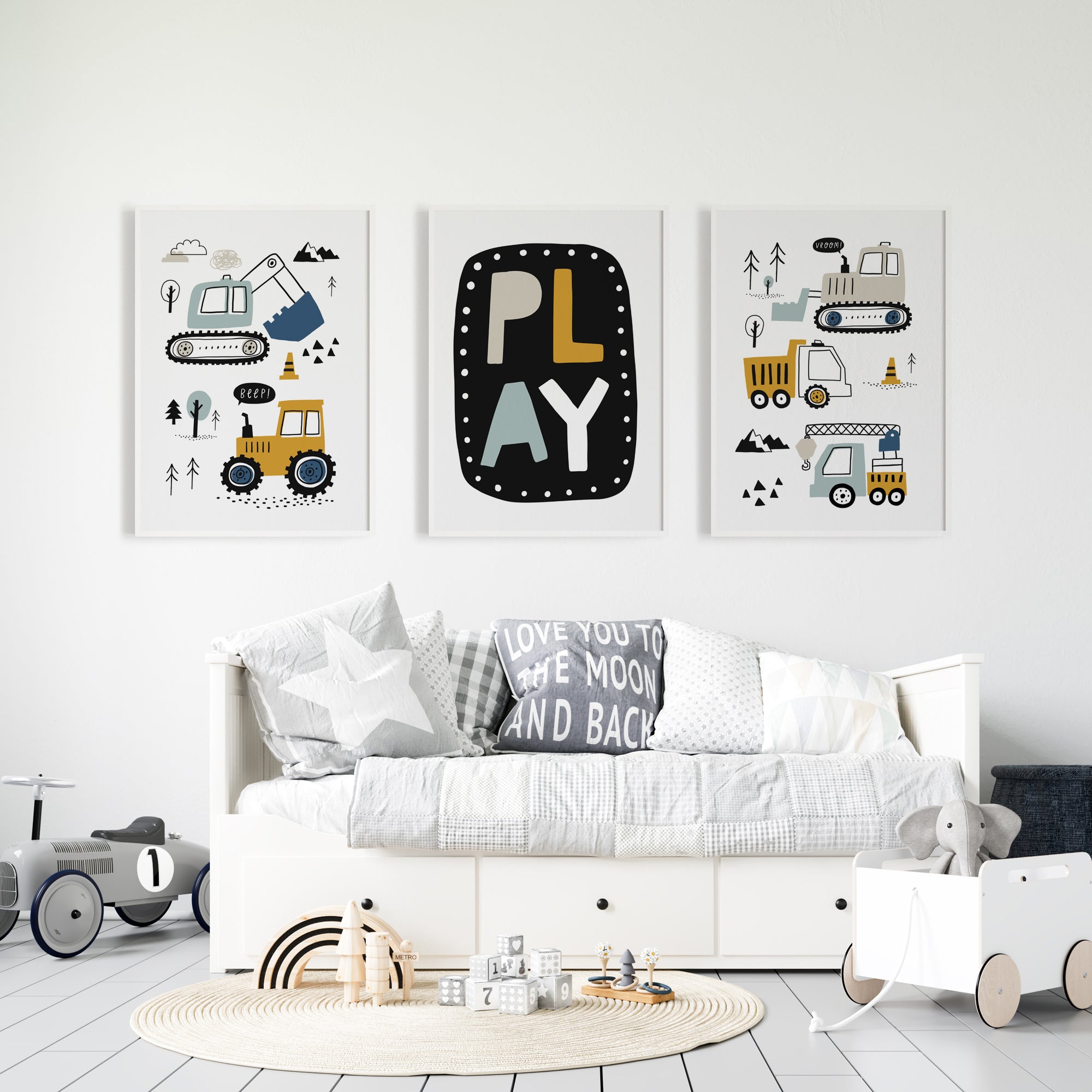 Construction Vehicles & Play Prints