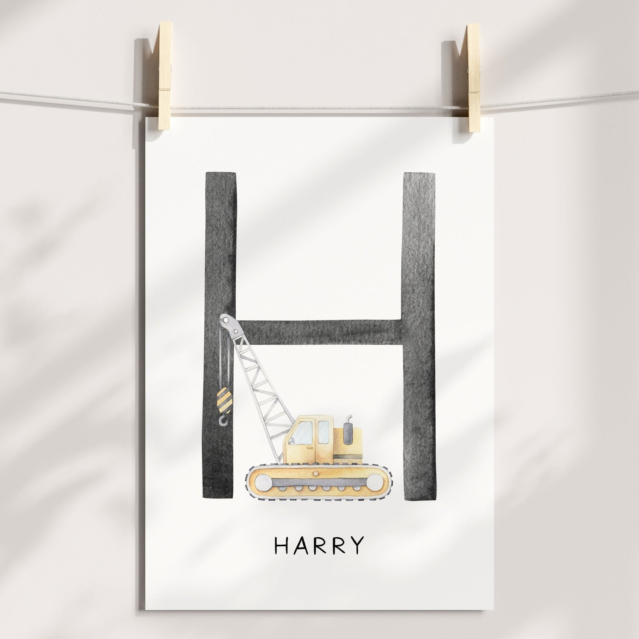 Crane Truck Name Print