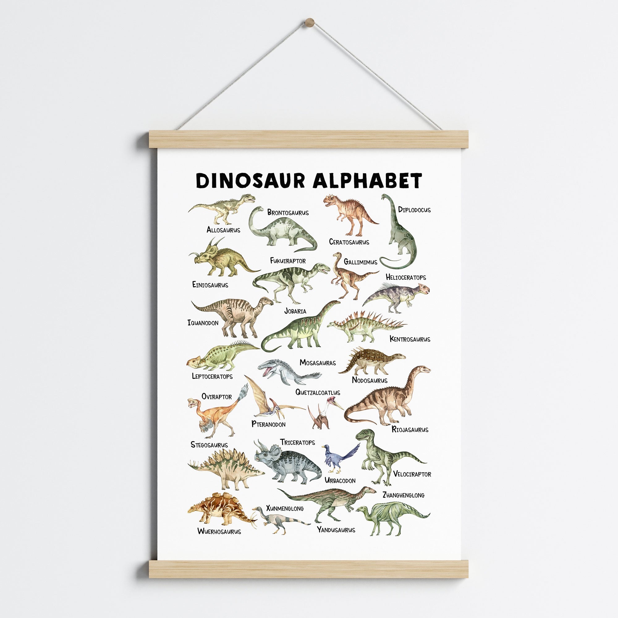 Dinosaur Alphabet Print
