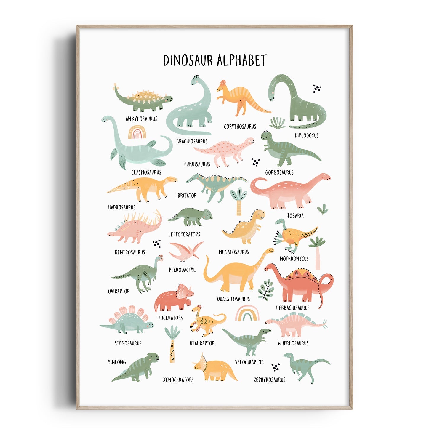 Dinosaur Alphabet Print