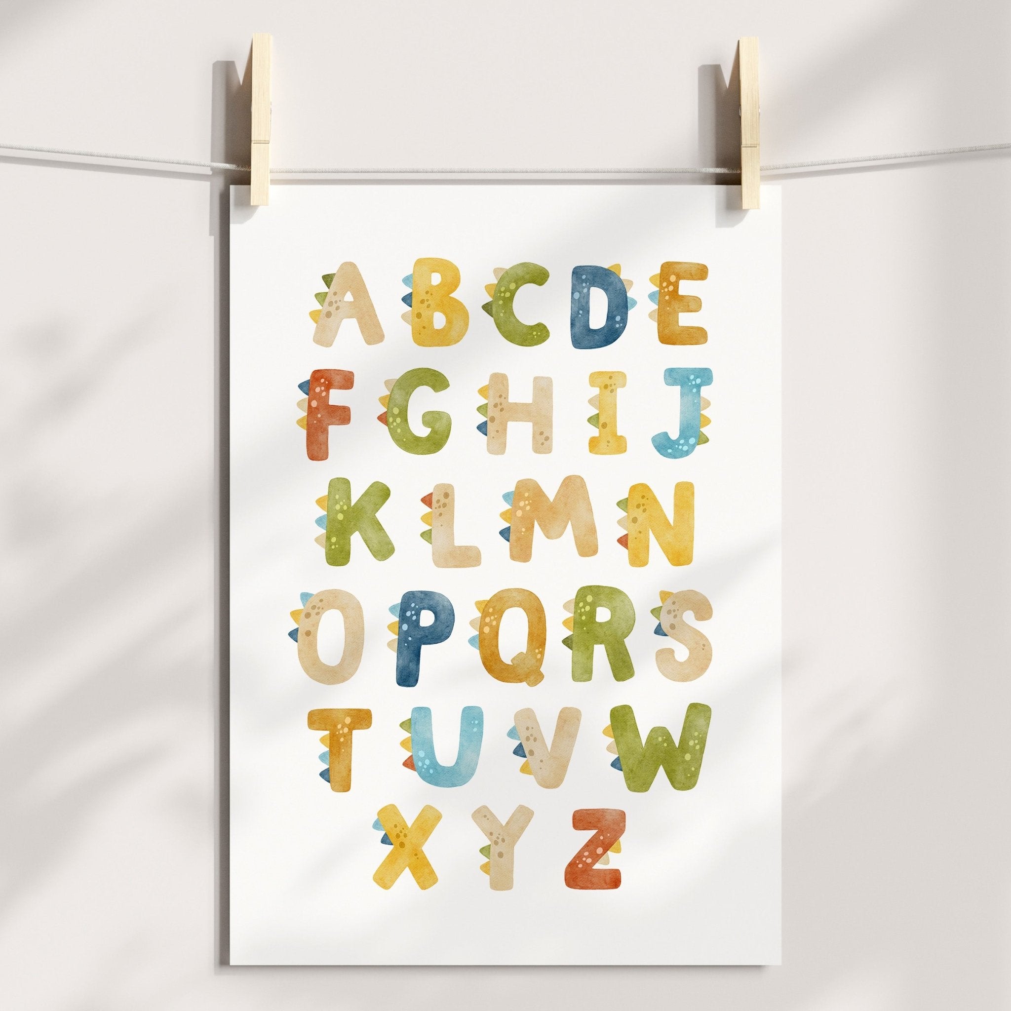 Dinosaur Chart, Alphabet & Name Prints