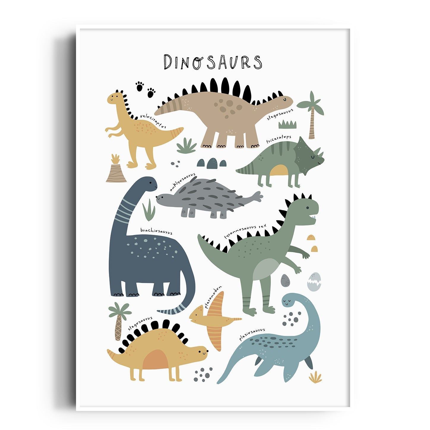 Dinosaur Chart Print