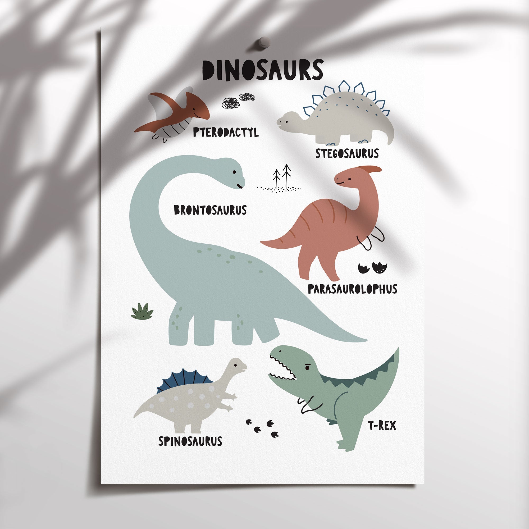 Dinosaur Chart Print