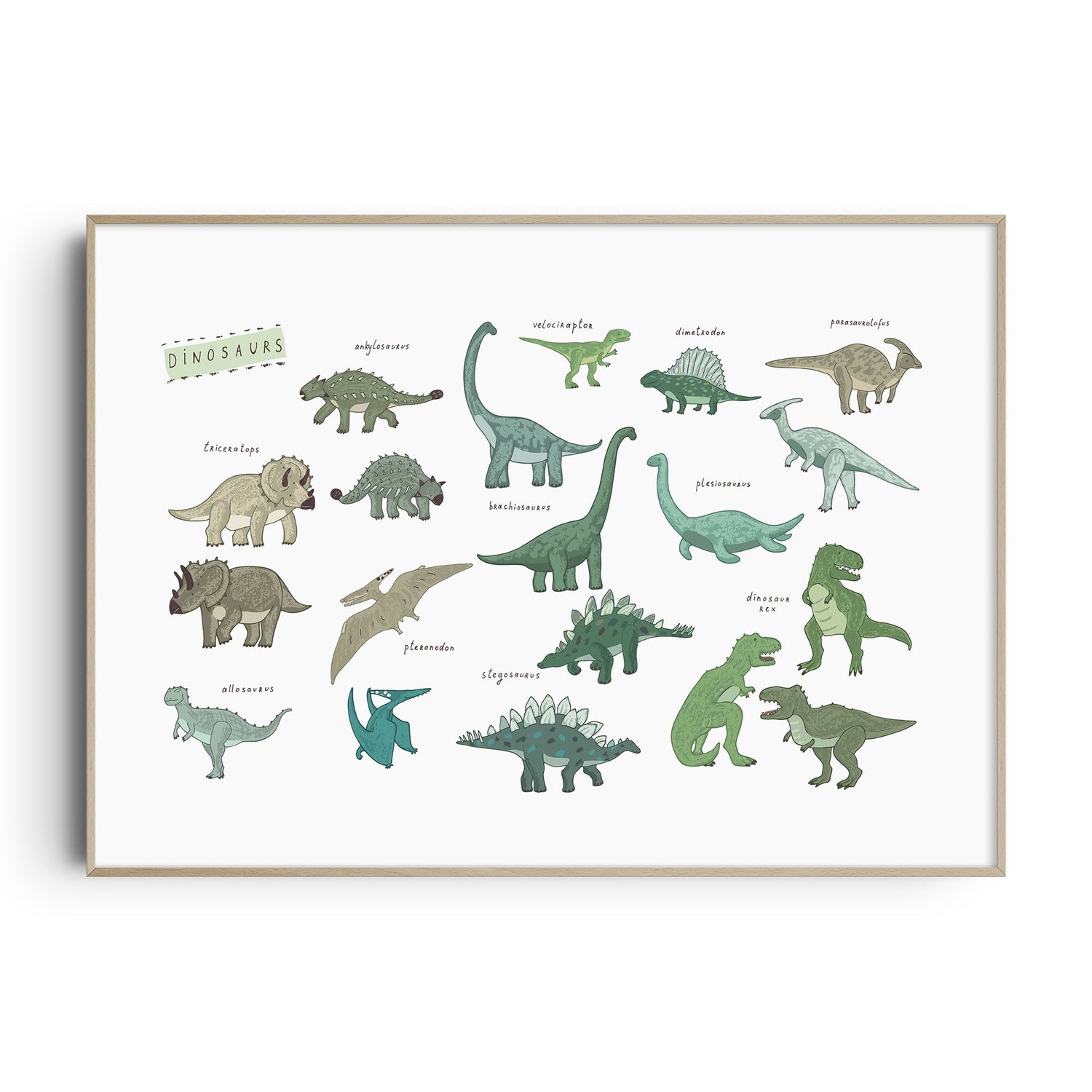 Dinosaur Chart Print