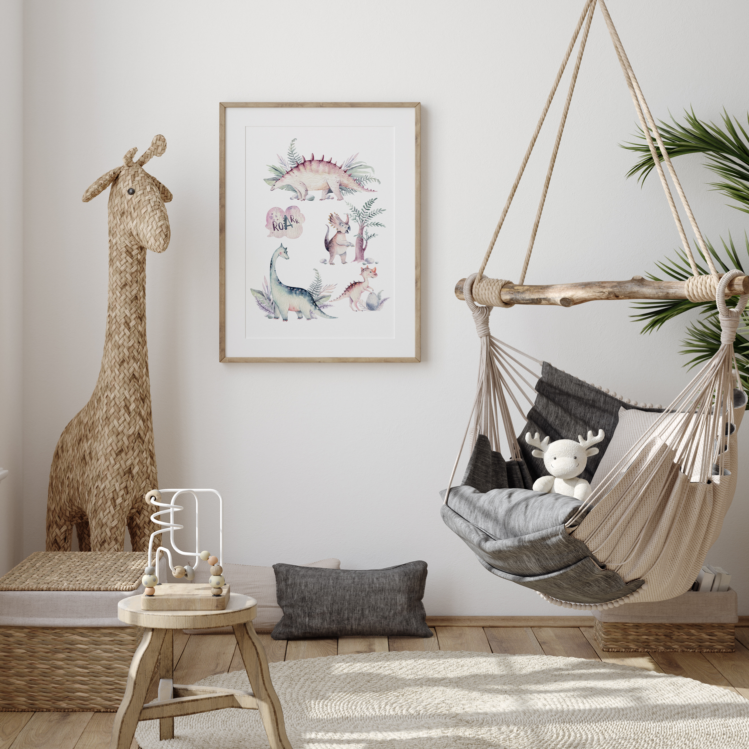 Watercolour Dinosaurs Print