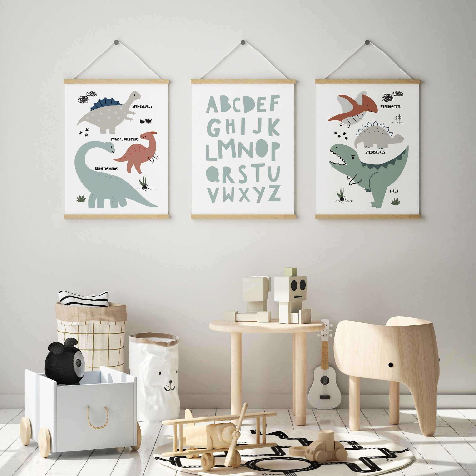 Dinosaurs & Alphabet Prints