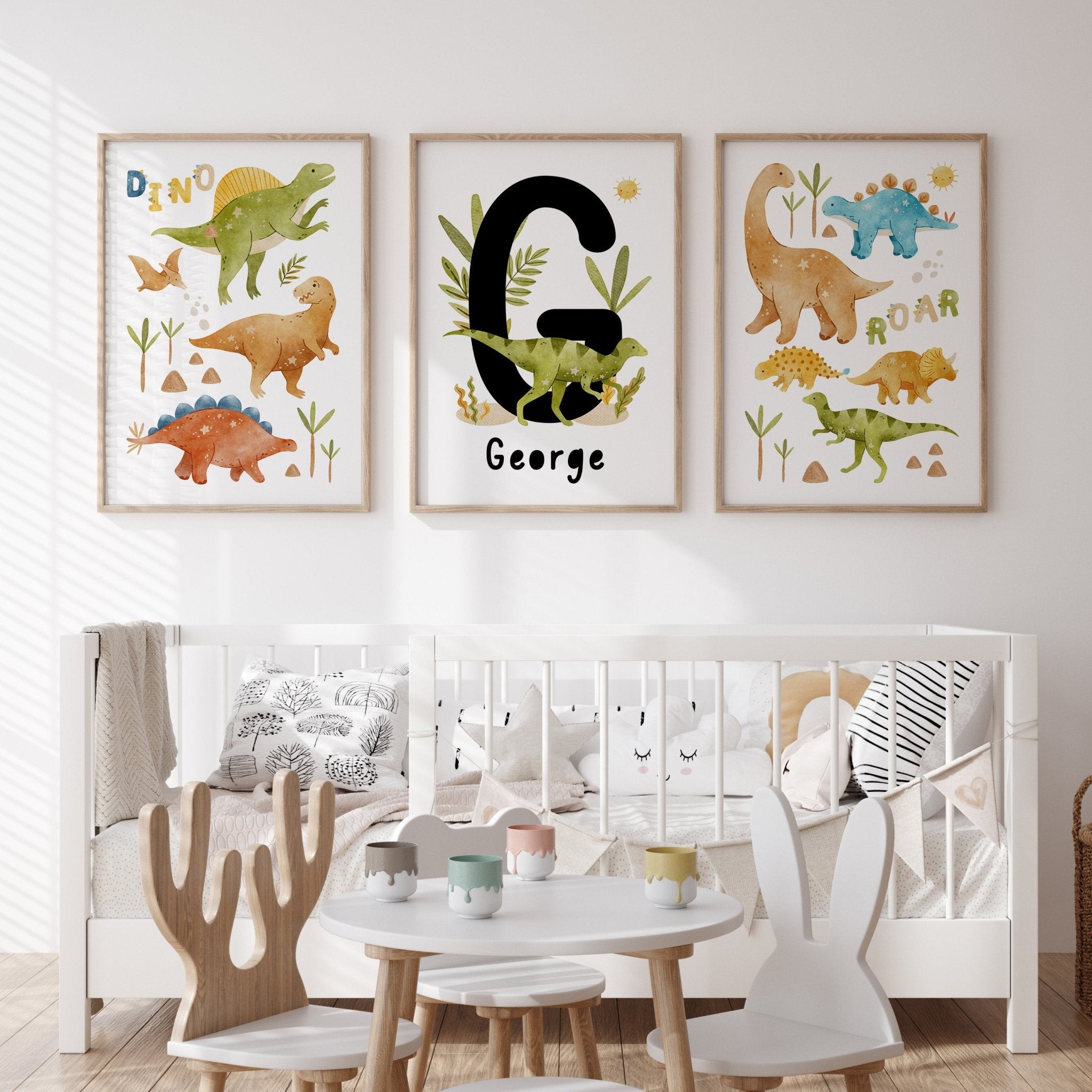 Dinosaurs & Name Print