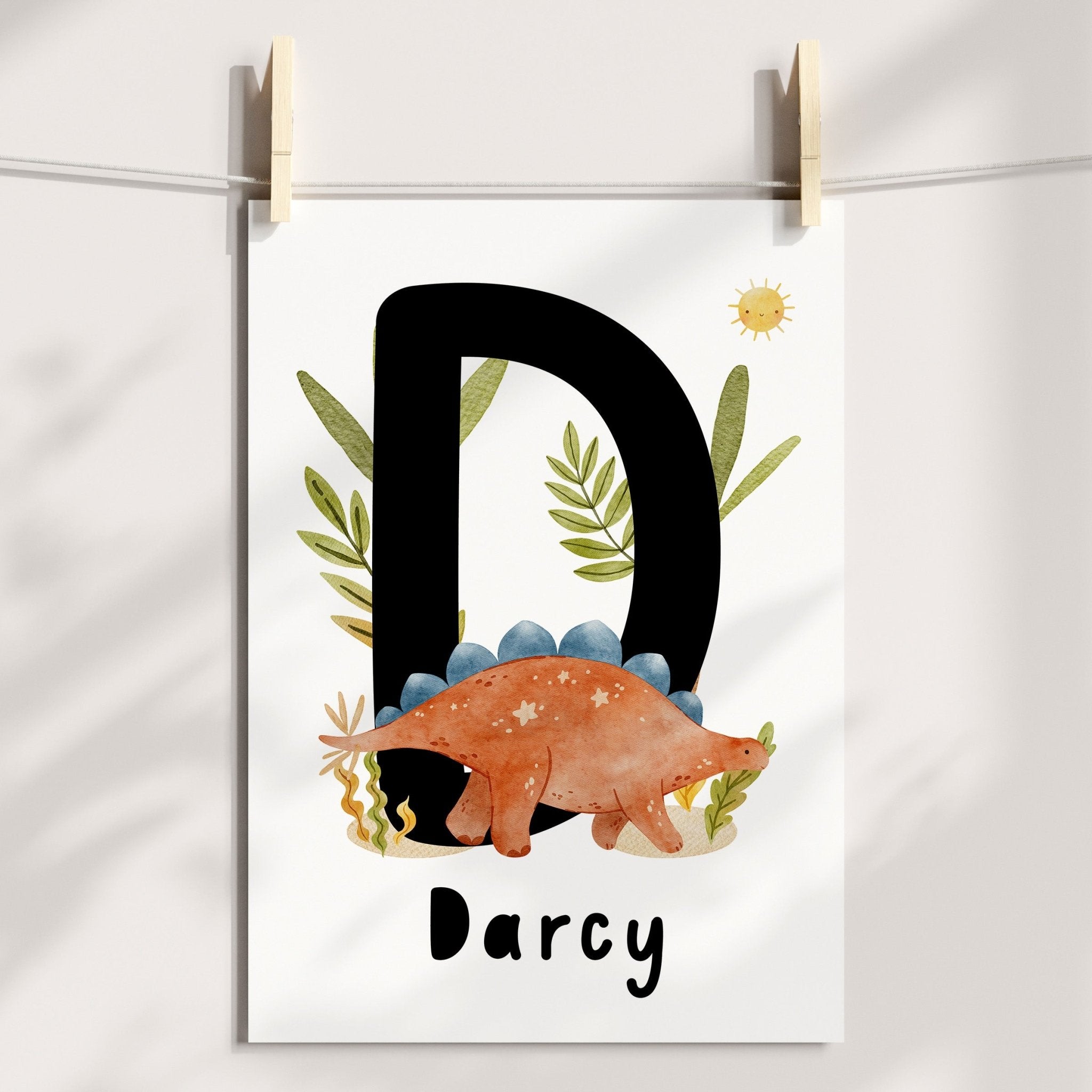 Dinosaurs & Name Print