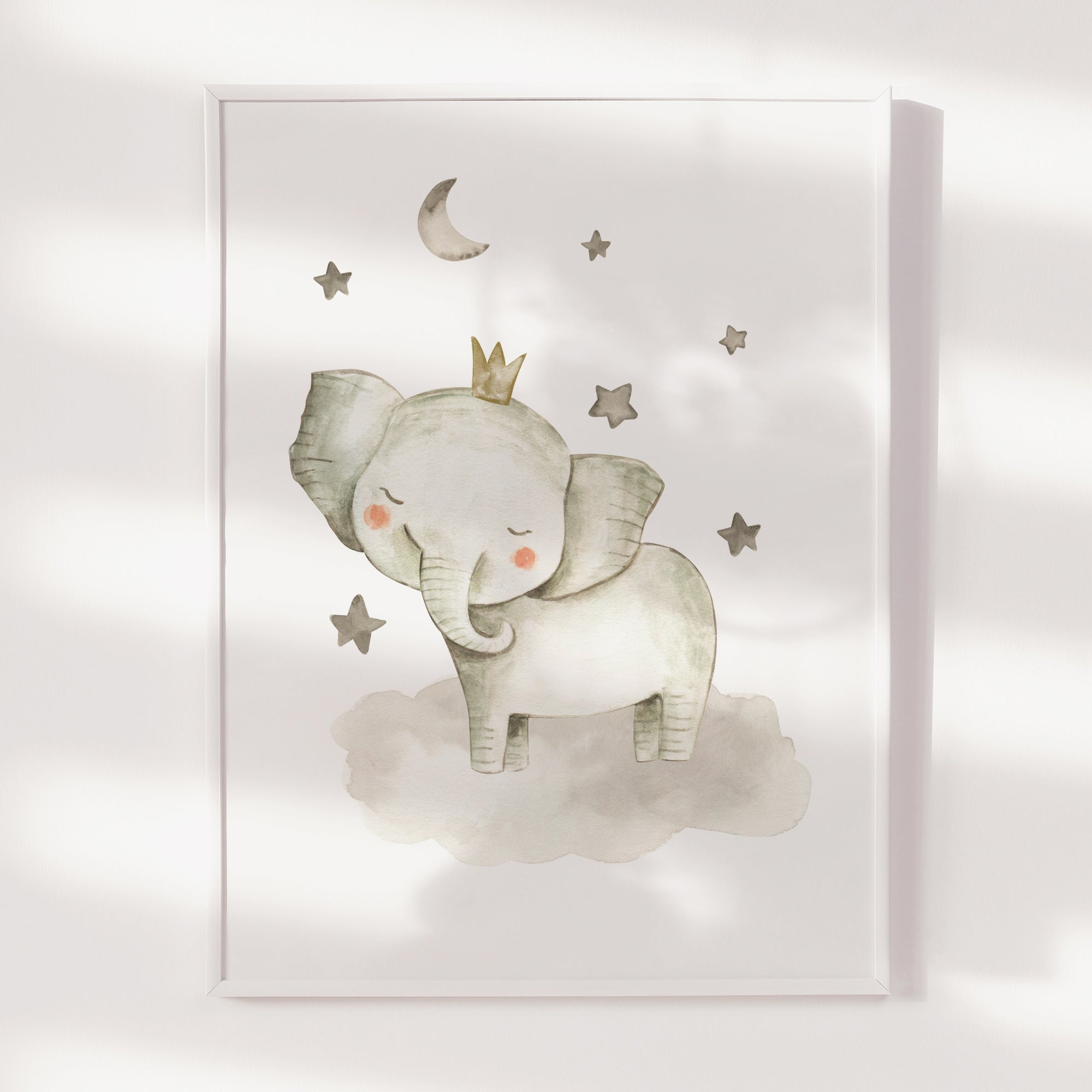 Elephant & Stars Print