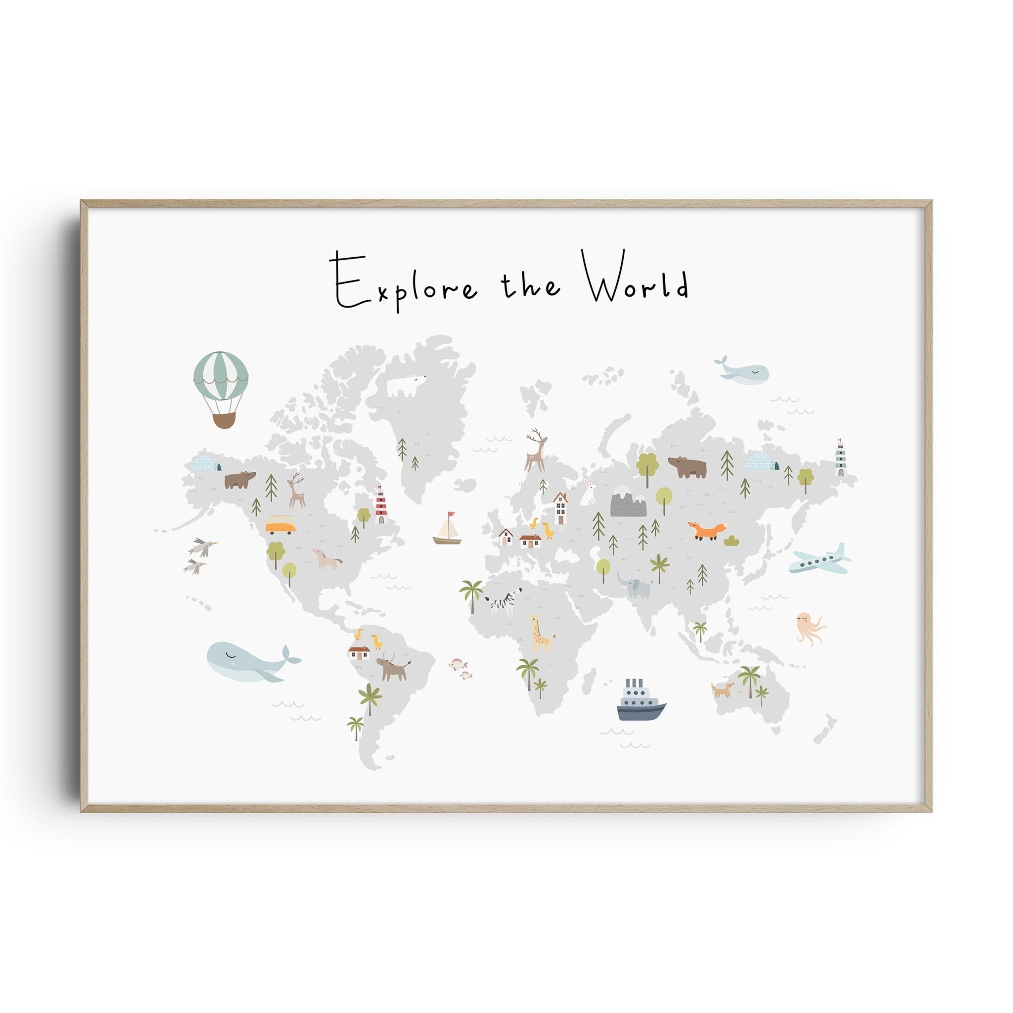 Explore the World Map Print