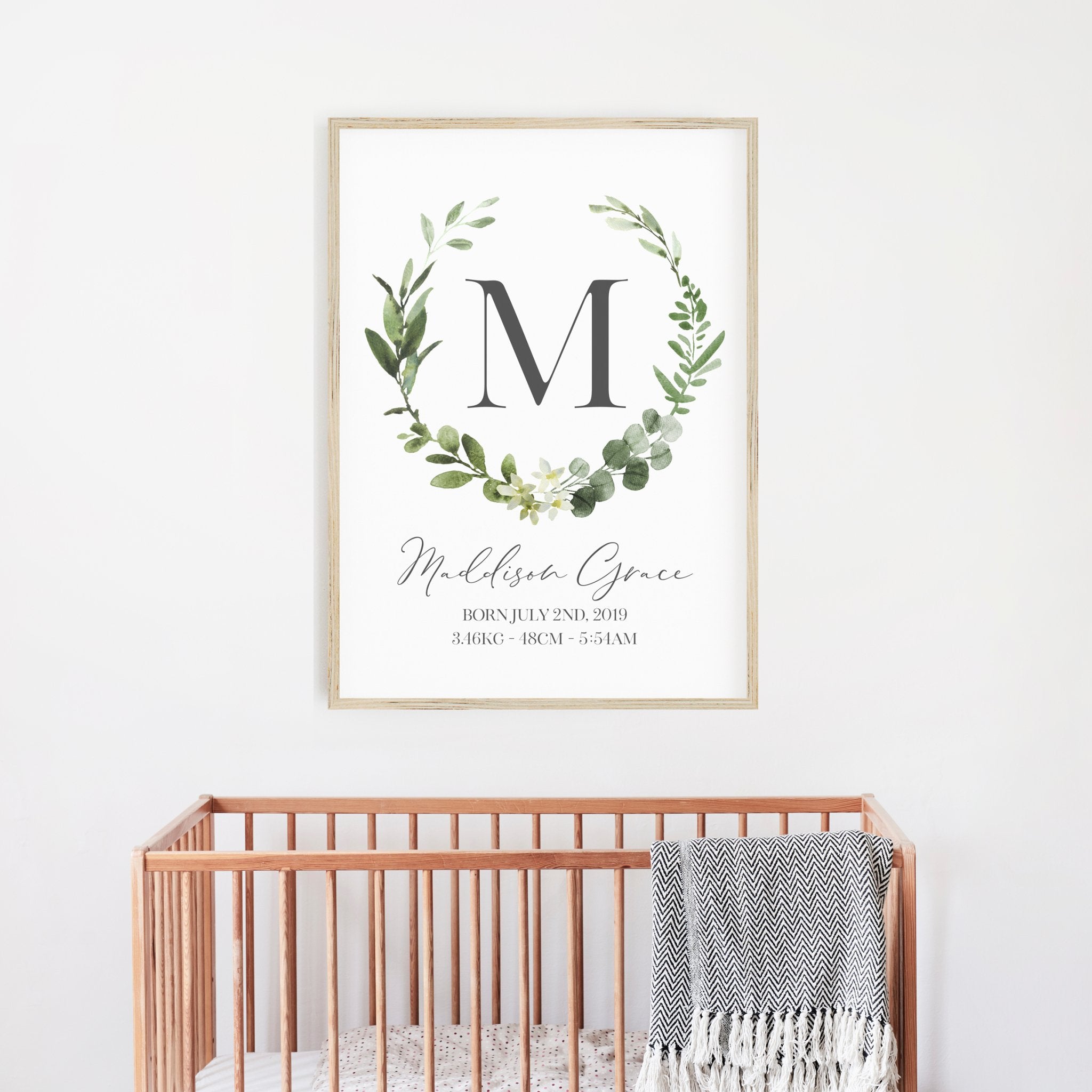 Floral Botanical Birth Print