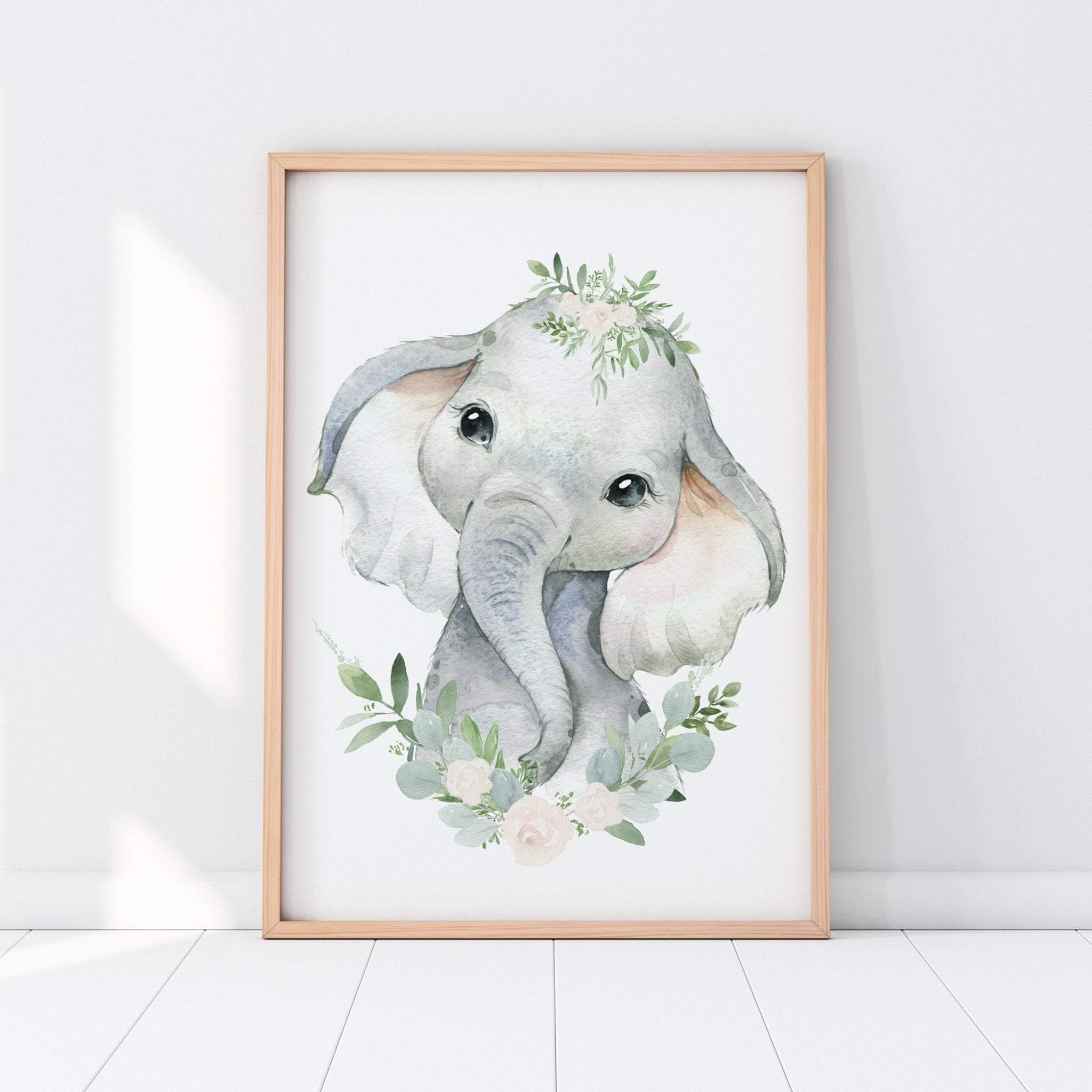 Floral Lion, Elephant & Giraffe Prints