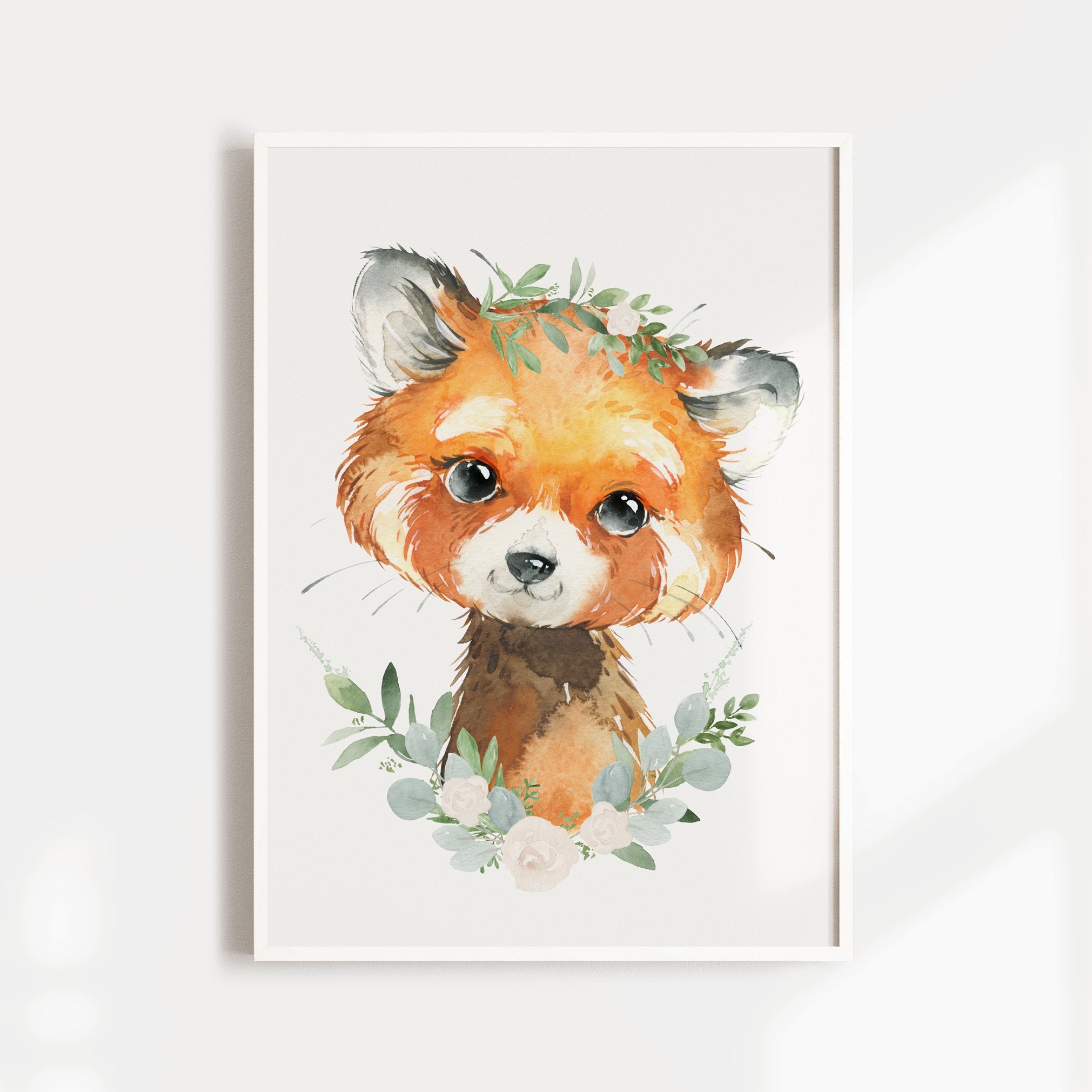 Floral Lion, Red Panda & Llama Prints