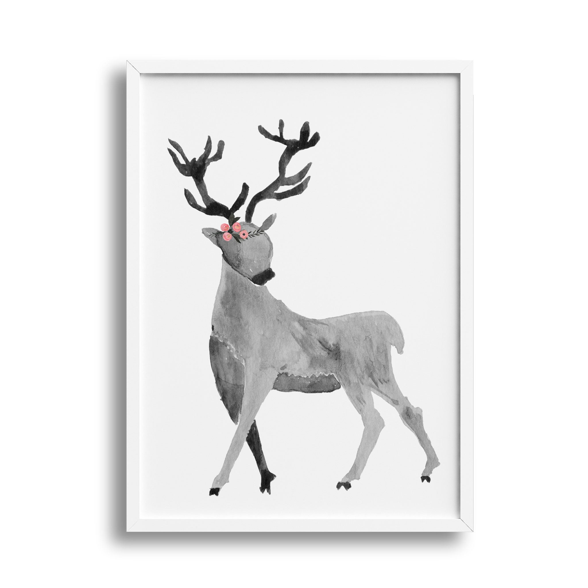 Woodland Deer, Letter & Birth Prints