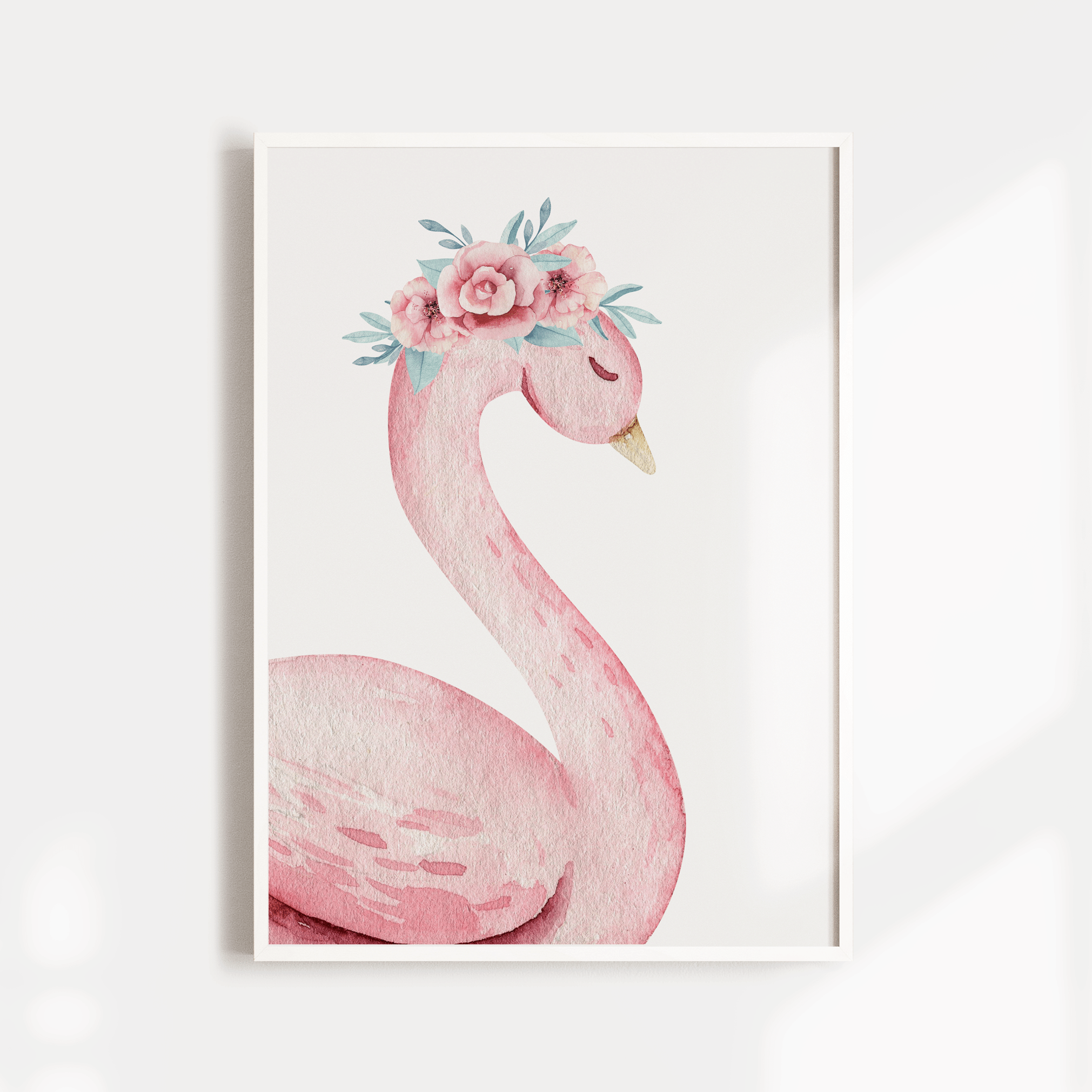 Pink Floral Watercolour Swans & Sweet Dreams Prints