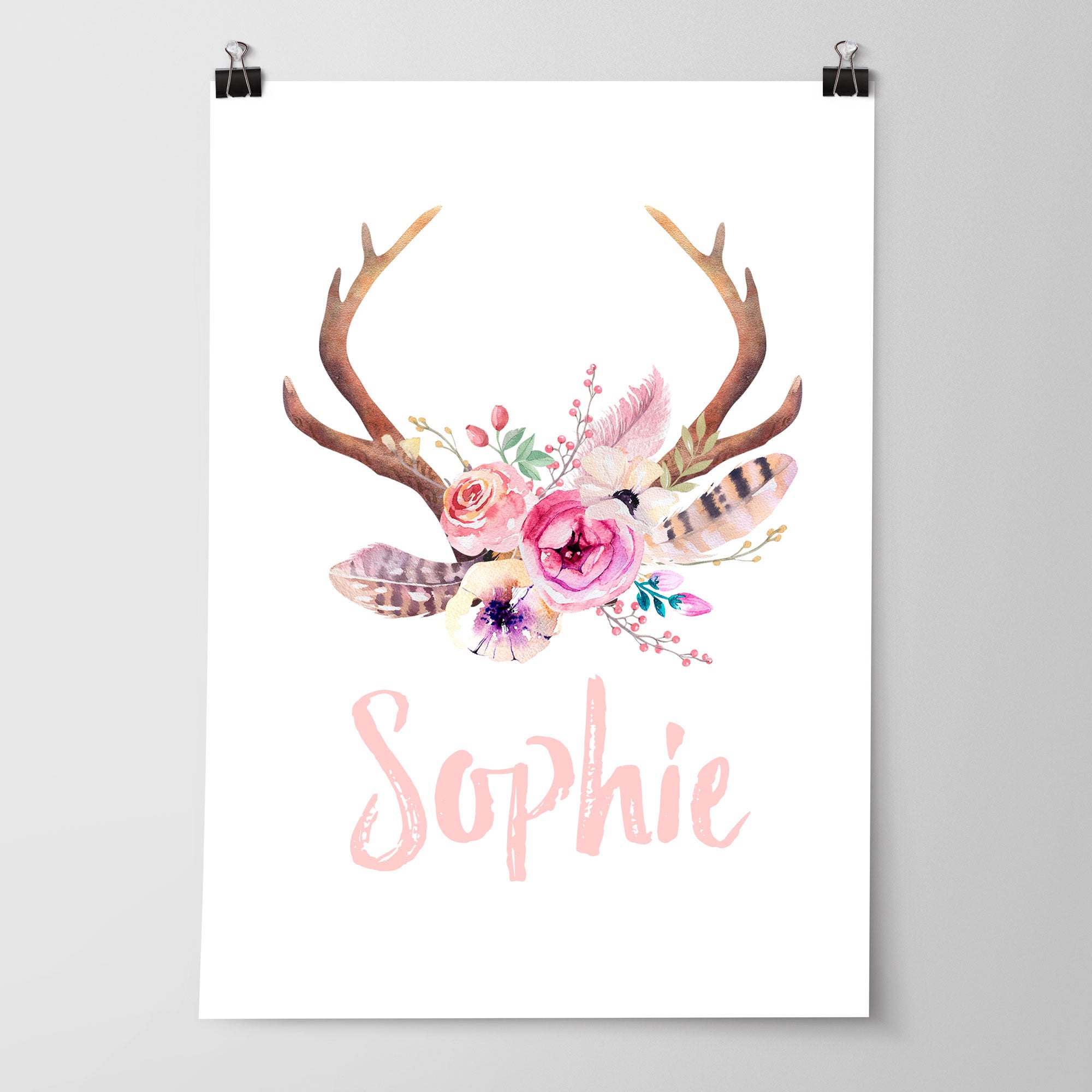 Teepee, Arrows & Antler Name Prints