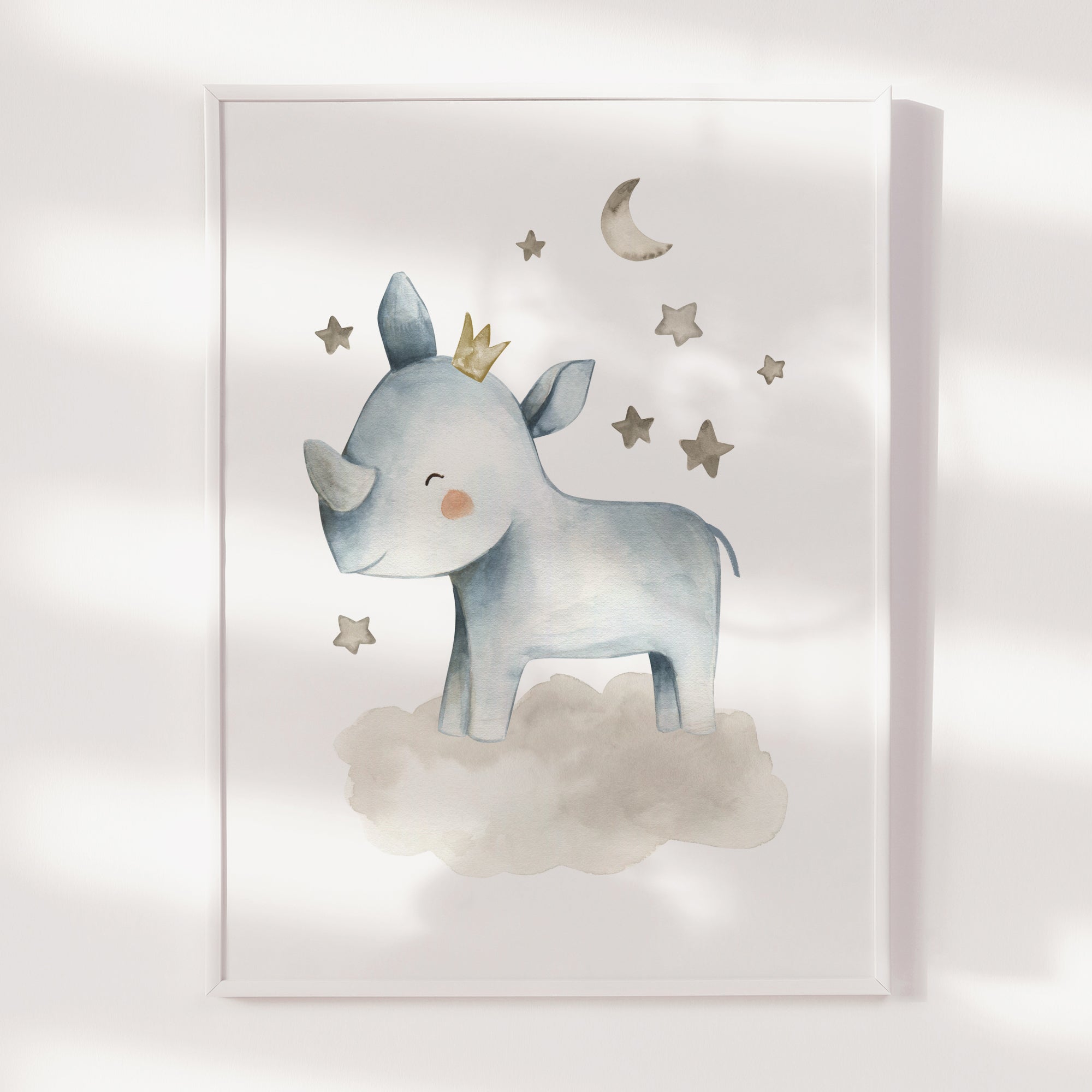 Hippo & Stars Print