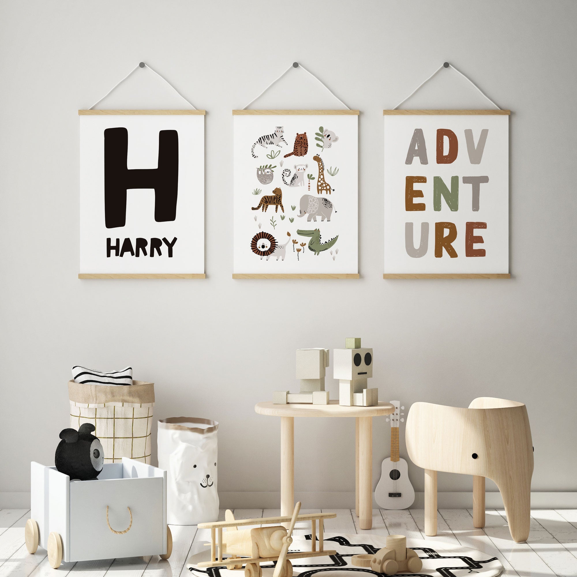 Jungle Animals, Adventure & Name Prints