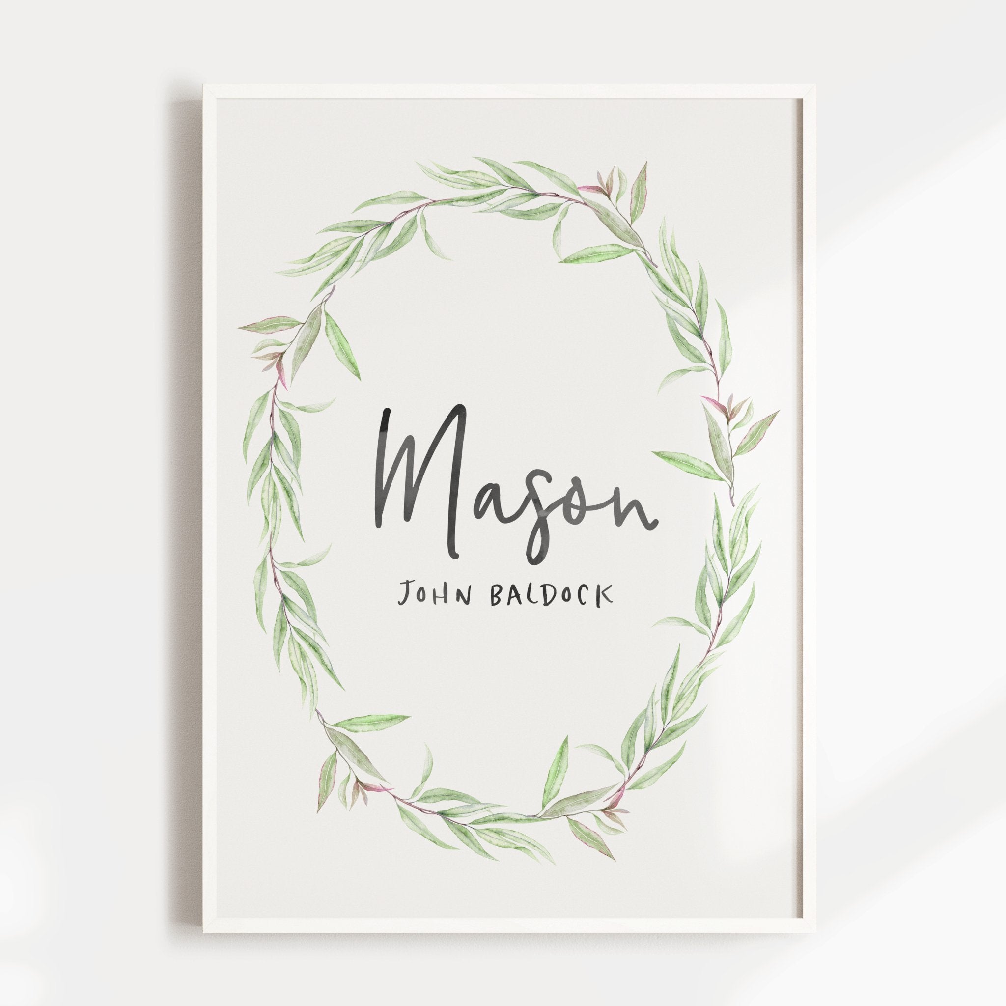 Jungle Greenery Name Print