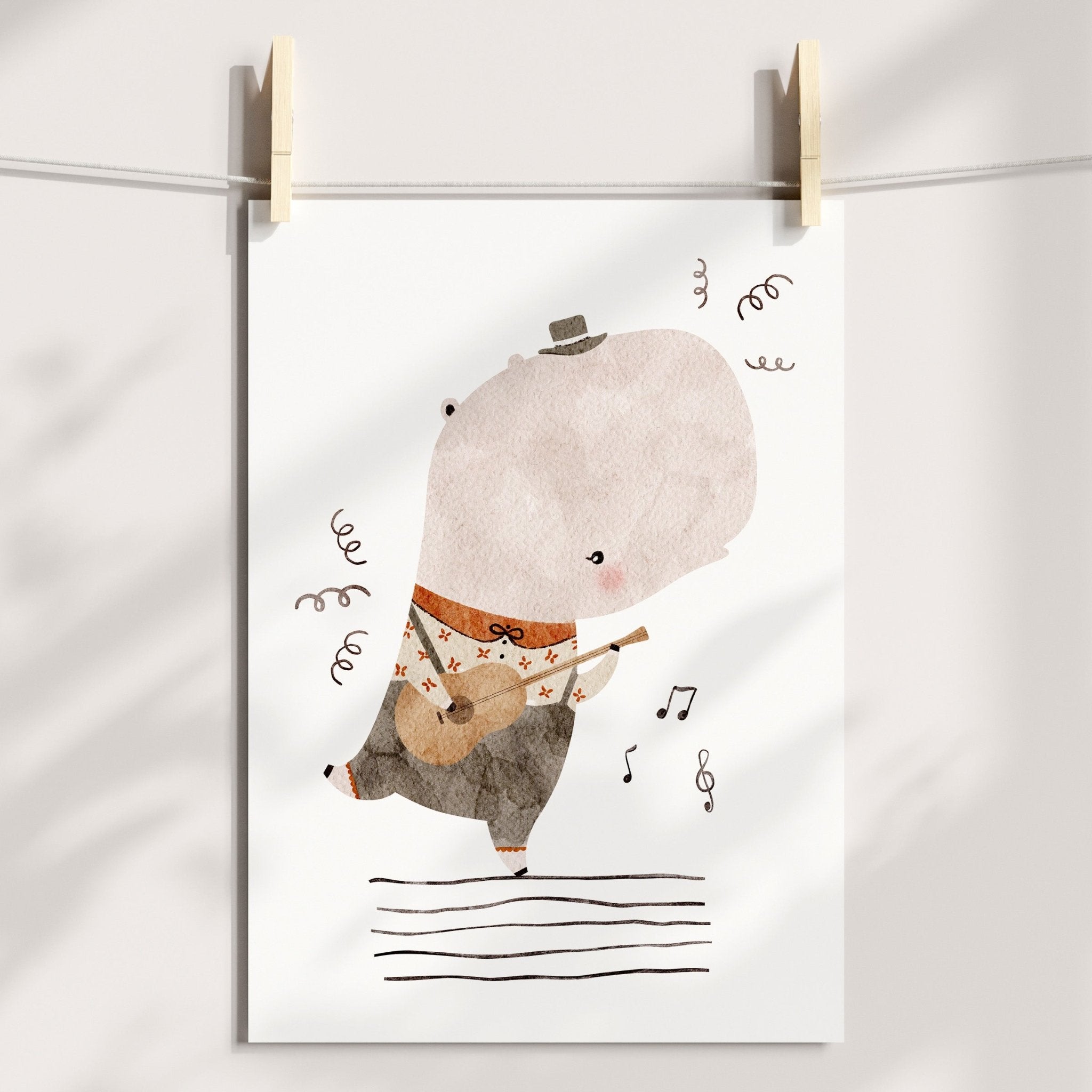 Jungle Jazz Hippo Print
