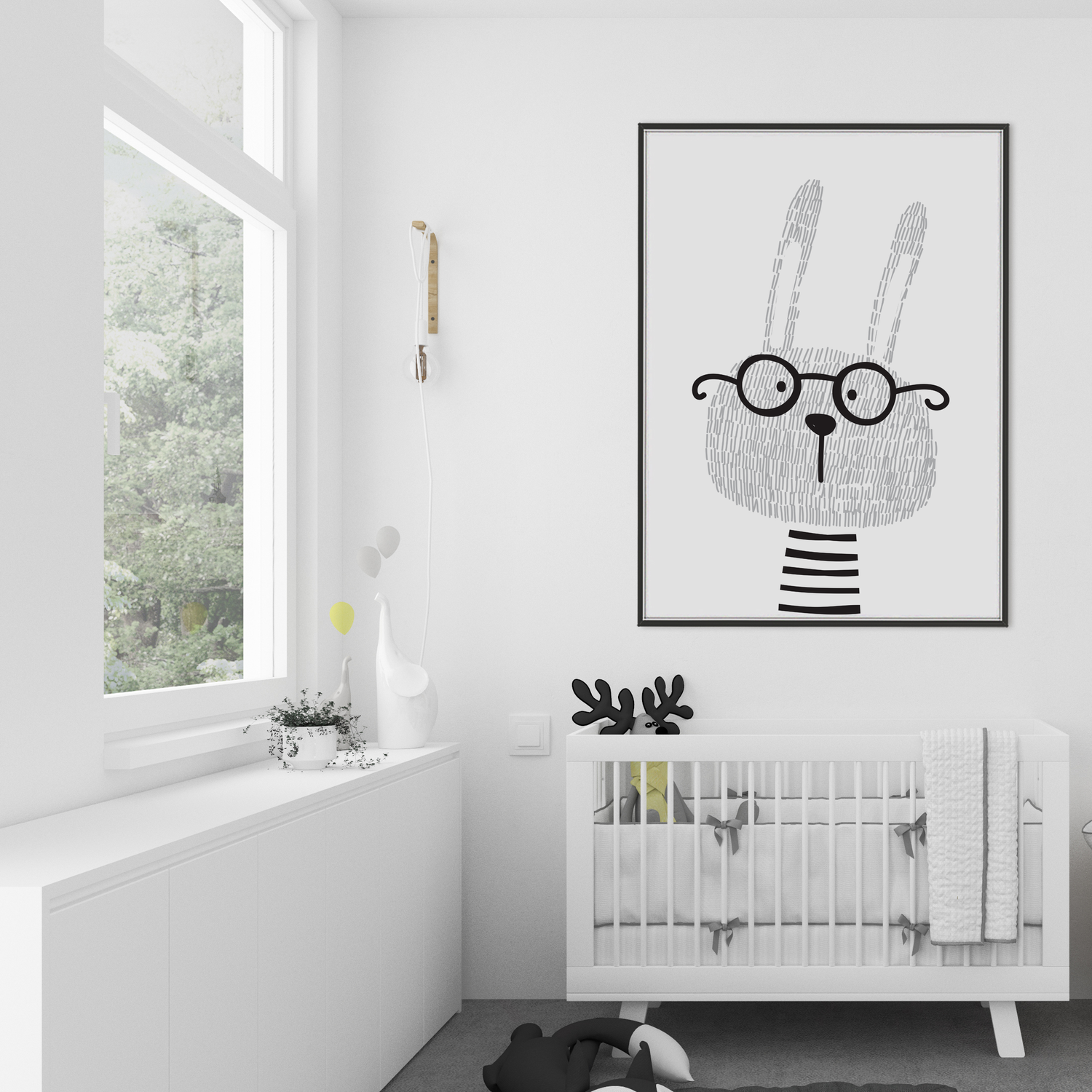 Scandi Bunny Print