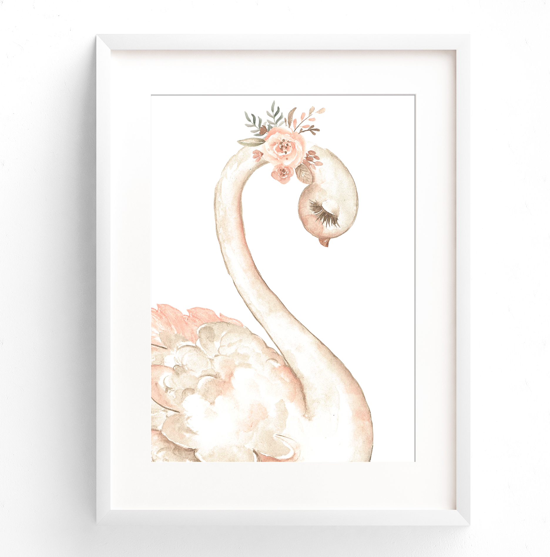 Watercolour Swans & Name Prints