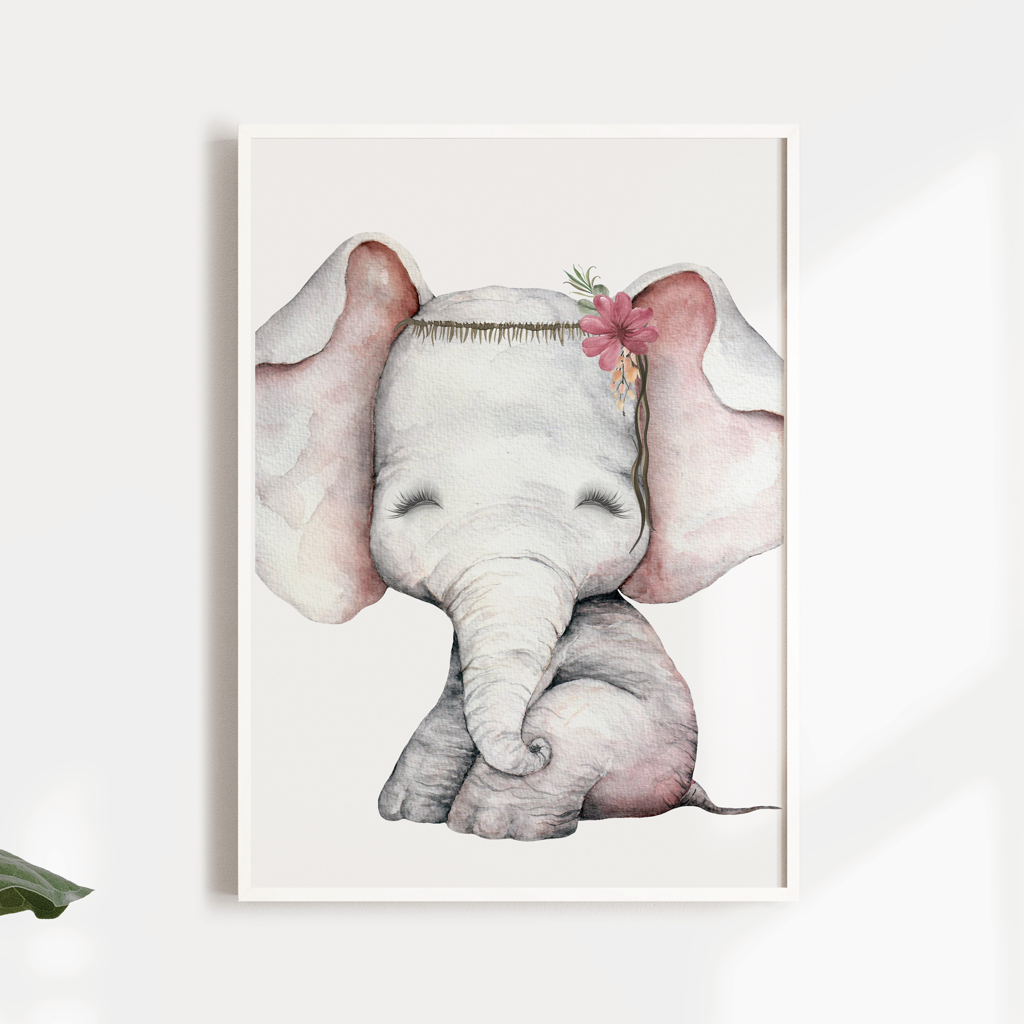 Floral Elephants & Birth Prints